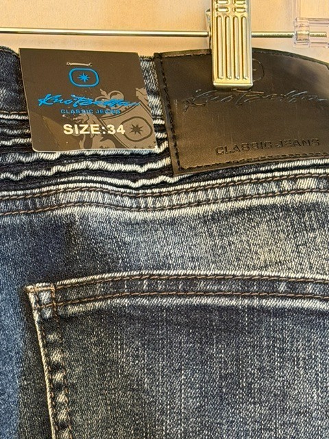 Kno Betta Classic Jeans Moto Biker Distressed Jeans Men’s Size 34 Medium NWT