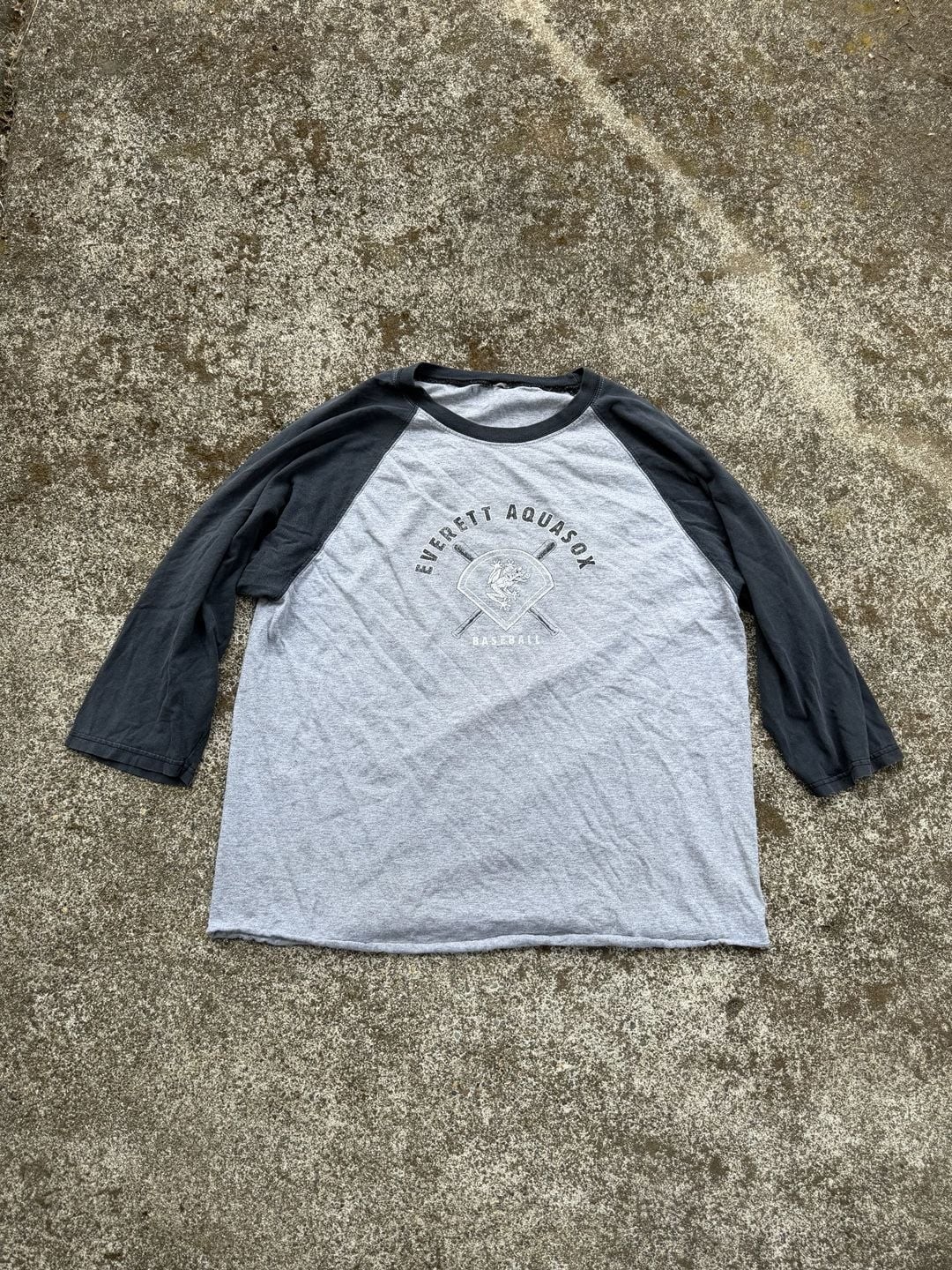 Everett AquaSox MiLB Baseball Raglan 3/4 Sleeve Graphic T-Shirt
