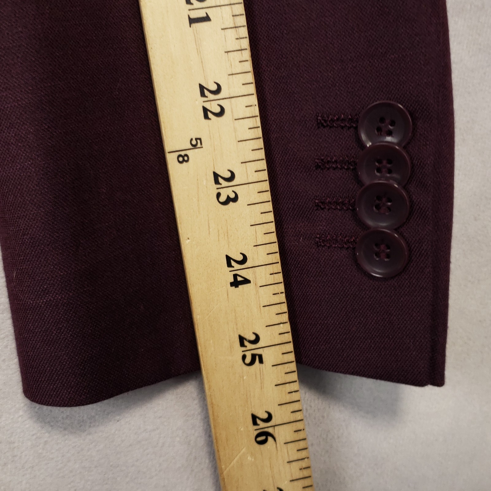 Lineage Sport Coat Men’s 46R Burgundy Two Button Double Vented Stretch Blazer