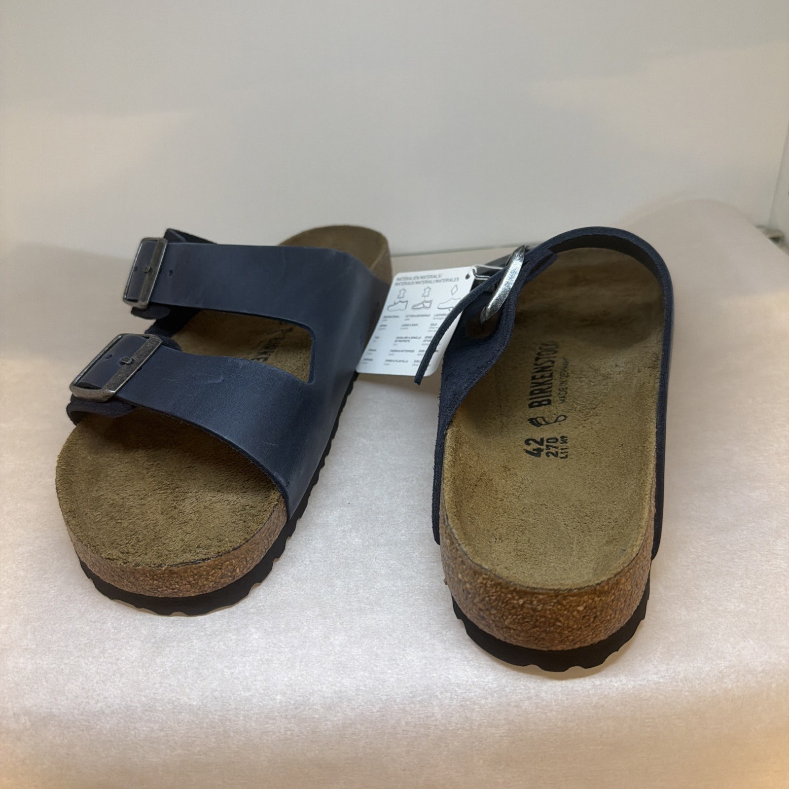 Birkenstock Arizona BS Midnight Blue Sandals Size 42 US Men 9 Regular Fit NEW