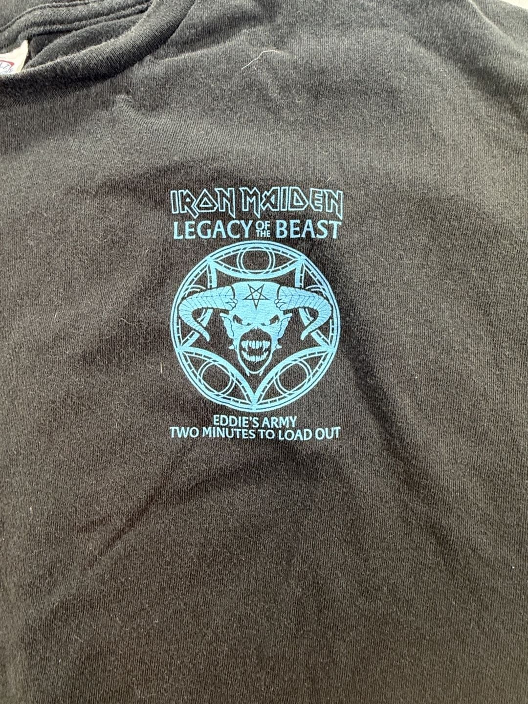 Iron Maiden Legacy of the Beast Tour Crew Concert T-Shirt Size XL