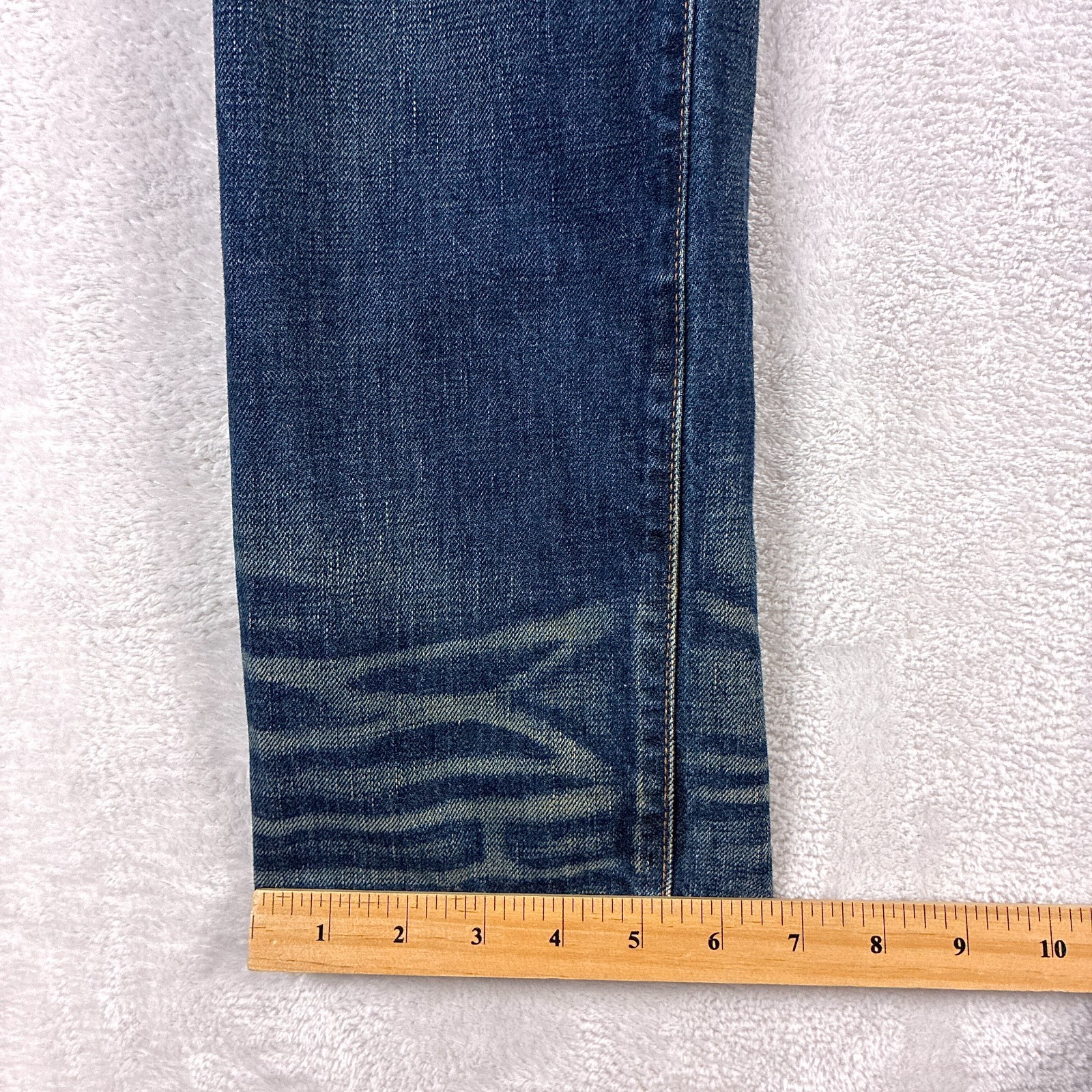 Simon Miller Jeans Mens 29×34 (30×32) Faded Whiskered Selvedge Parkview Slim USA