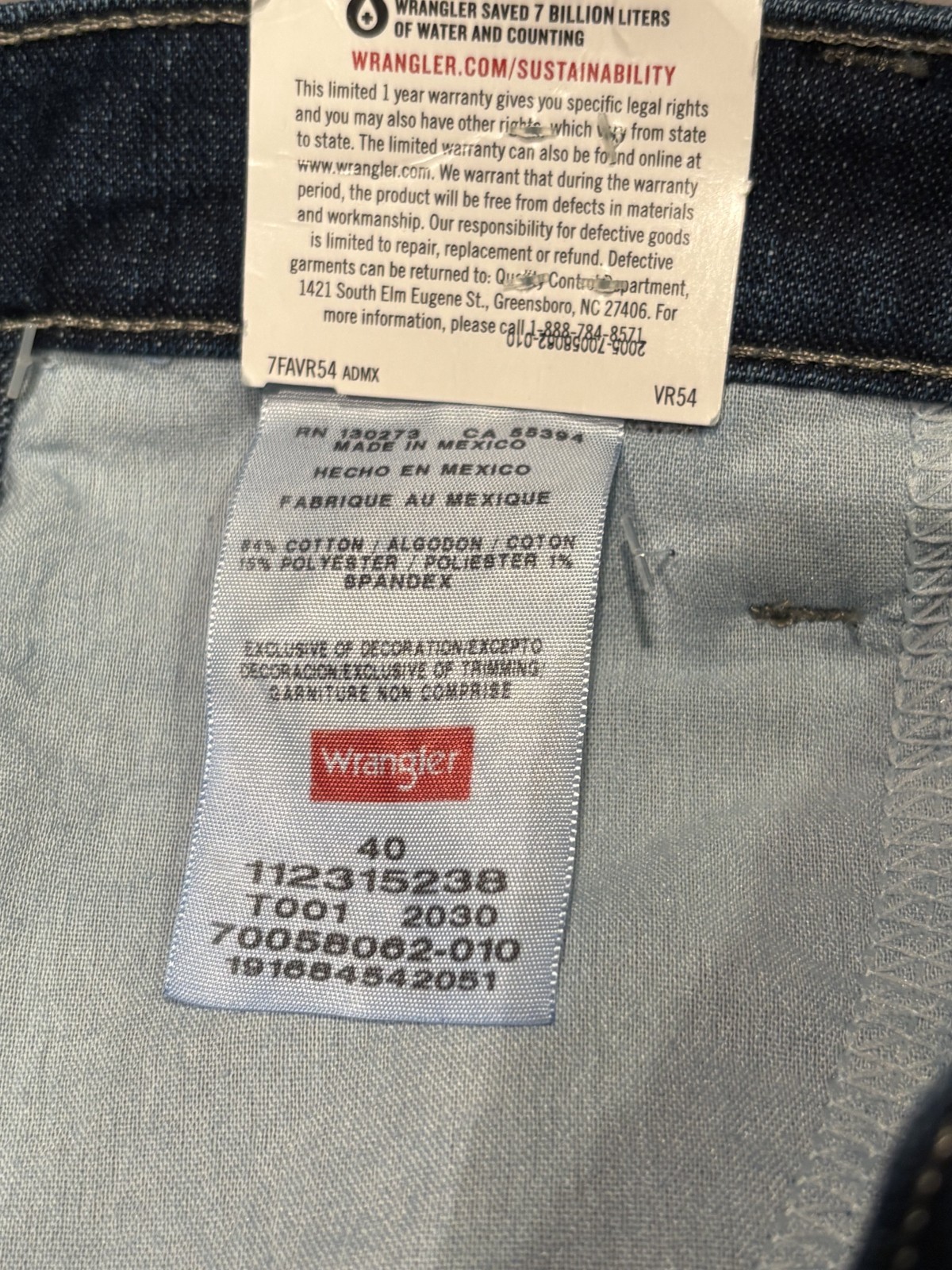 Wrangler Five Star Premium Carpenter Flex Denim Mens Shorts Sz 40×10″ Ins NWT