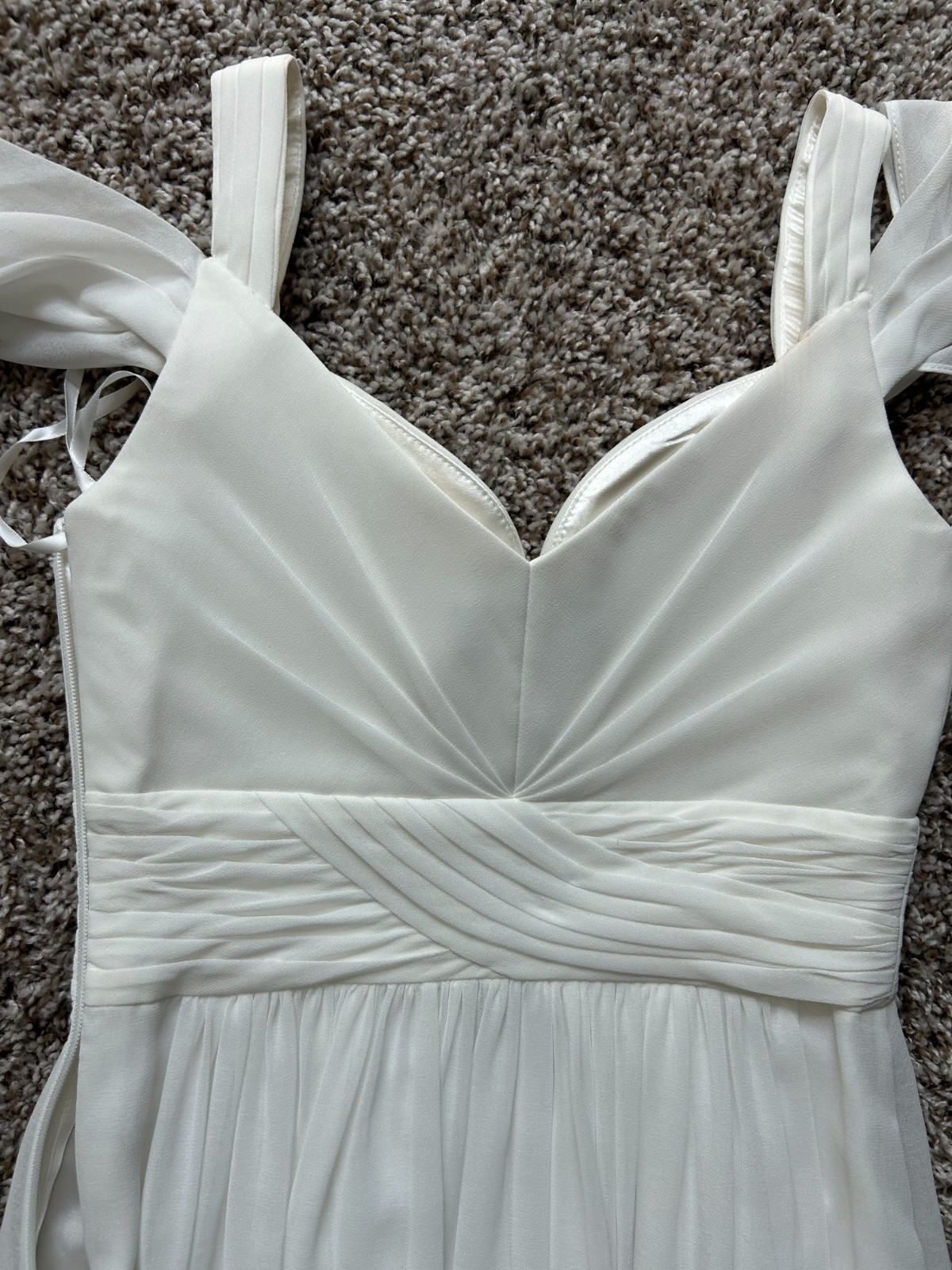 Lulu’s Ocean of Elegance NWT!!! Ivory Maxi Dress XS Bridal Engagement Photoshoot