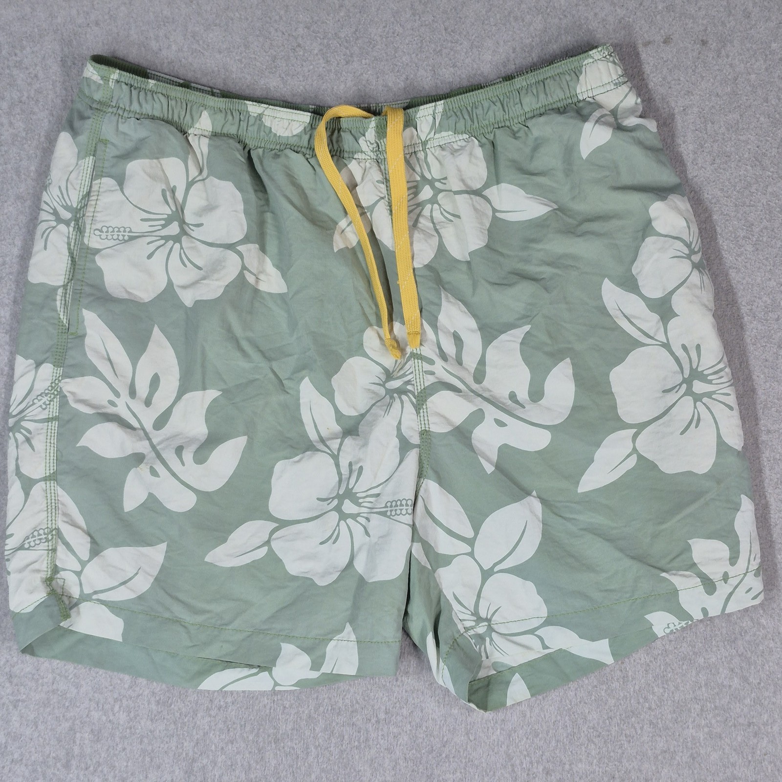Tommy Bahama Relax Men Swimwear L Green Nylon Polyester Swim Trunks Floral