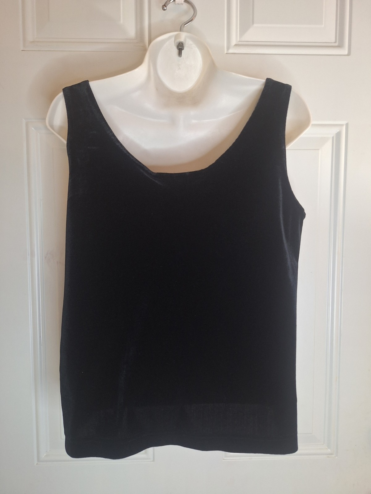 VTG Virgo Petite Velvet Burnout Blouse Sheer Sparkle Separate Tank Top Size 12P