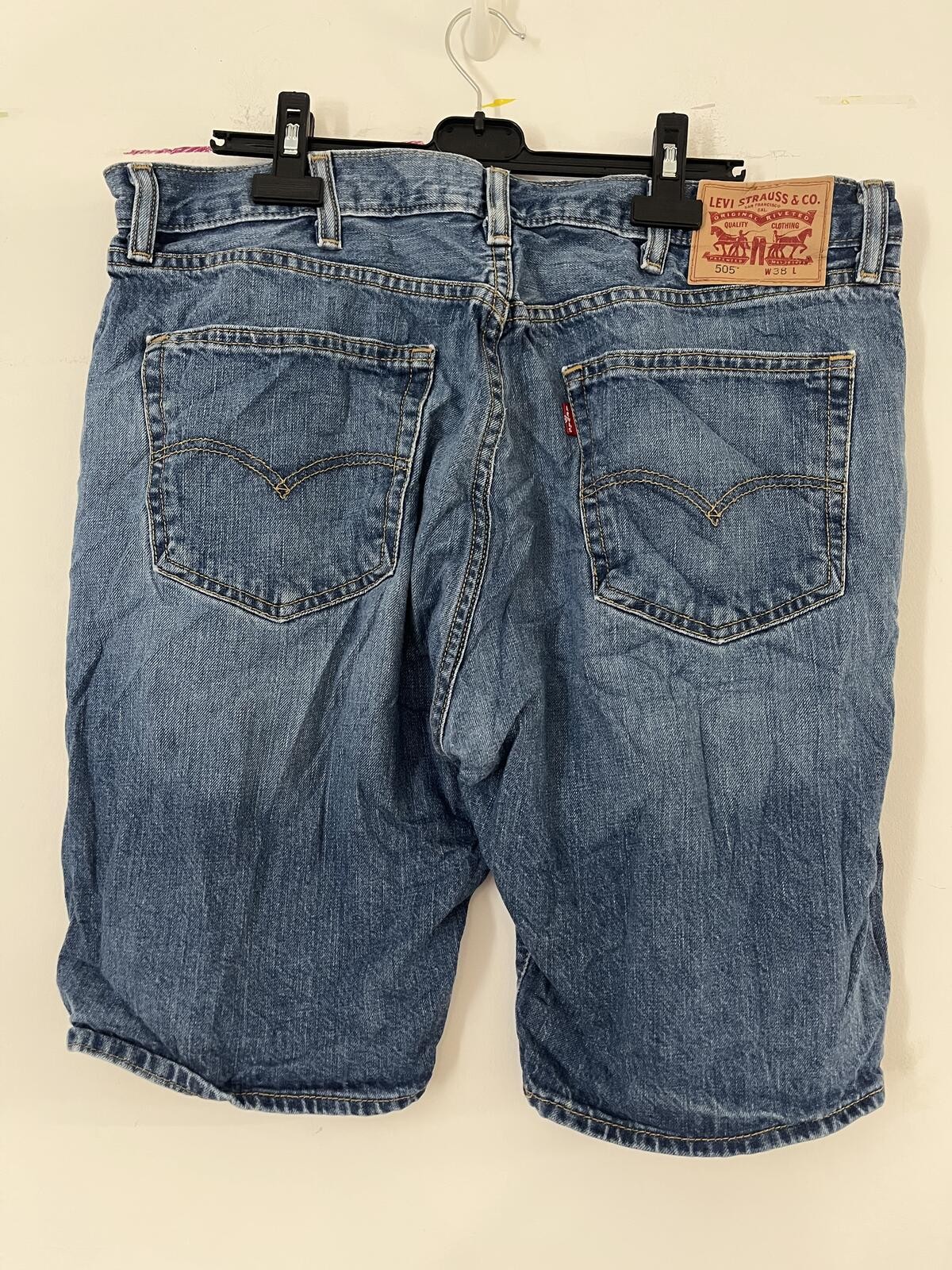 Levi’s 505 Short Blue Denim W38 Hemmed Grade B #211