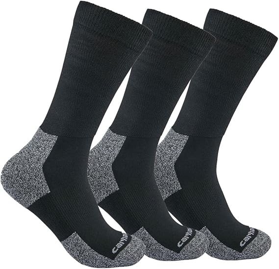 Carhartt Men’s Lightweight Stretch Crew Socks 3 Pack