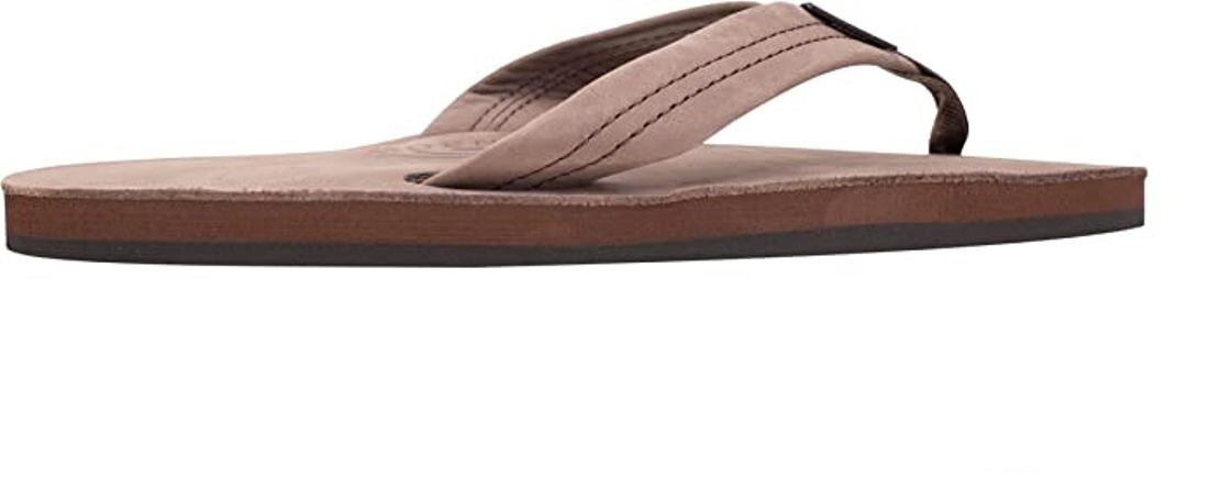 Man Rainbow Leather Single Layer Wide Strap with Arch 301ALTS Color Expresso New