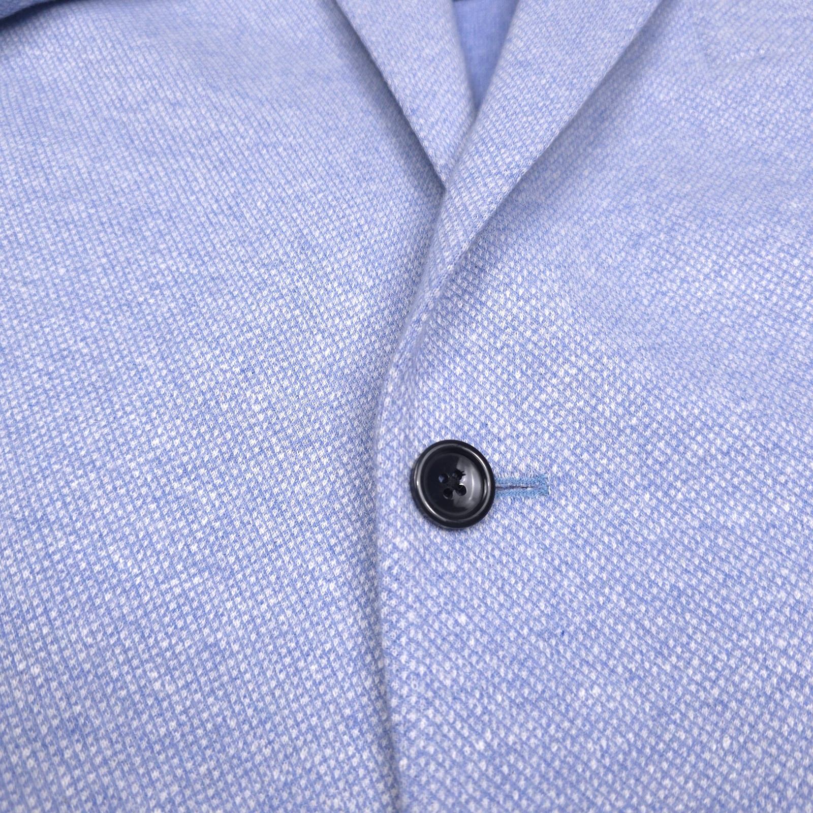 Bloomingdales Jersey Unstructured Sport Coat Mens 44R Blue Linen Blazer Jacket