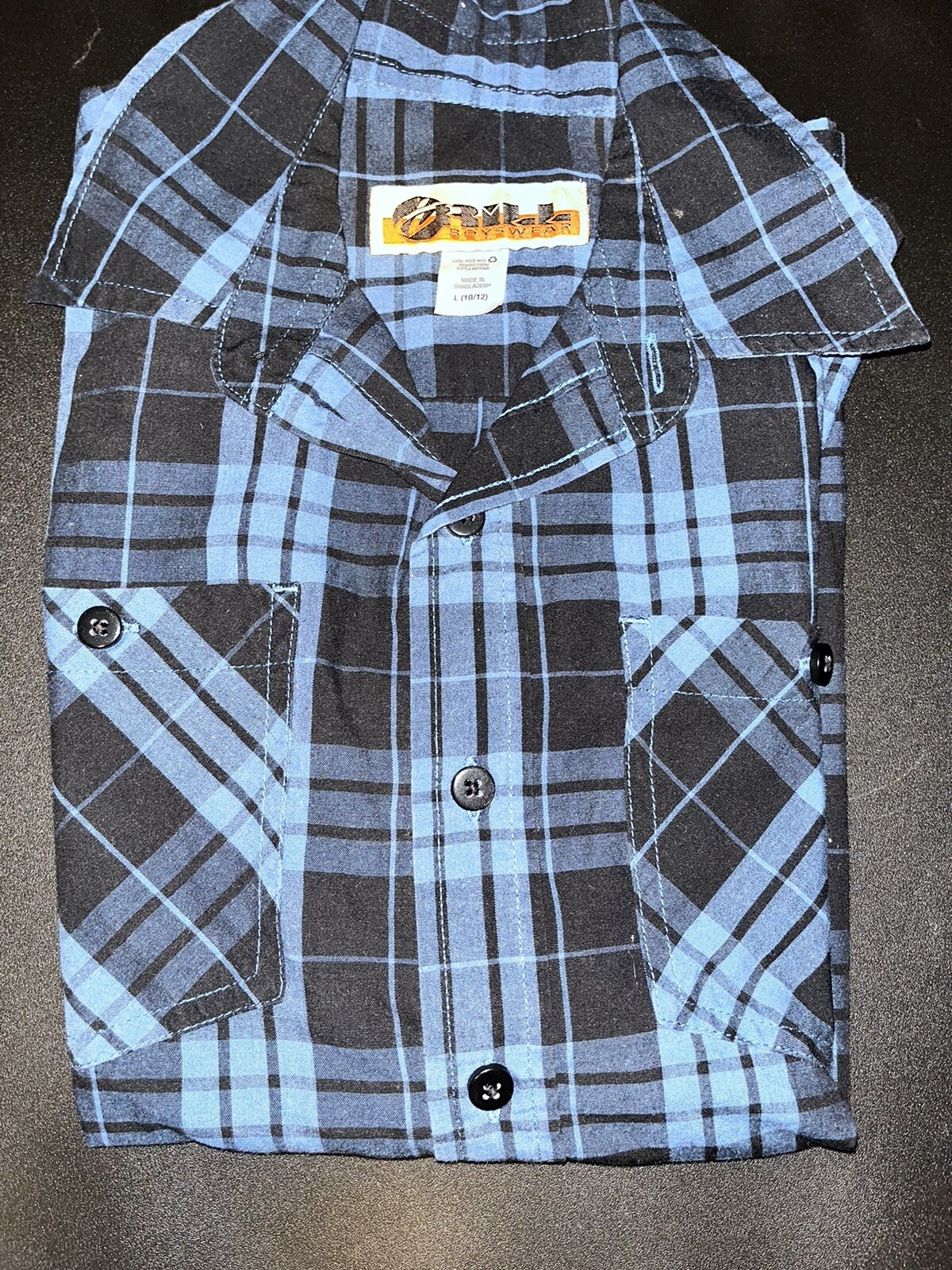 Rill Boyswear Button Up Boys Size 10-12 Multicolored Plaid Regular Short Sleeve