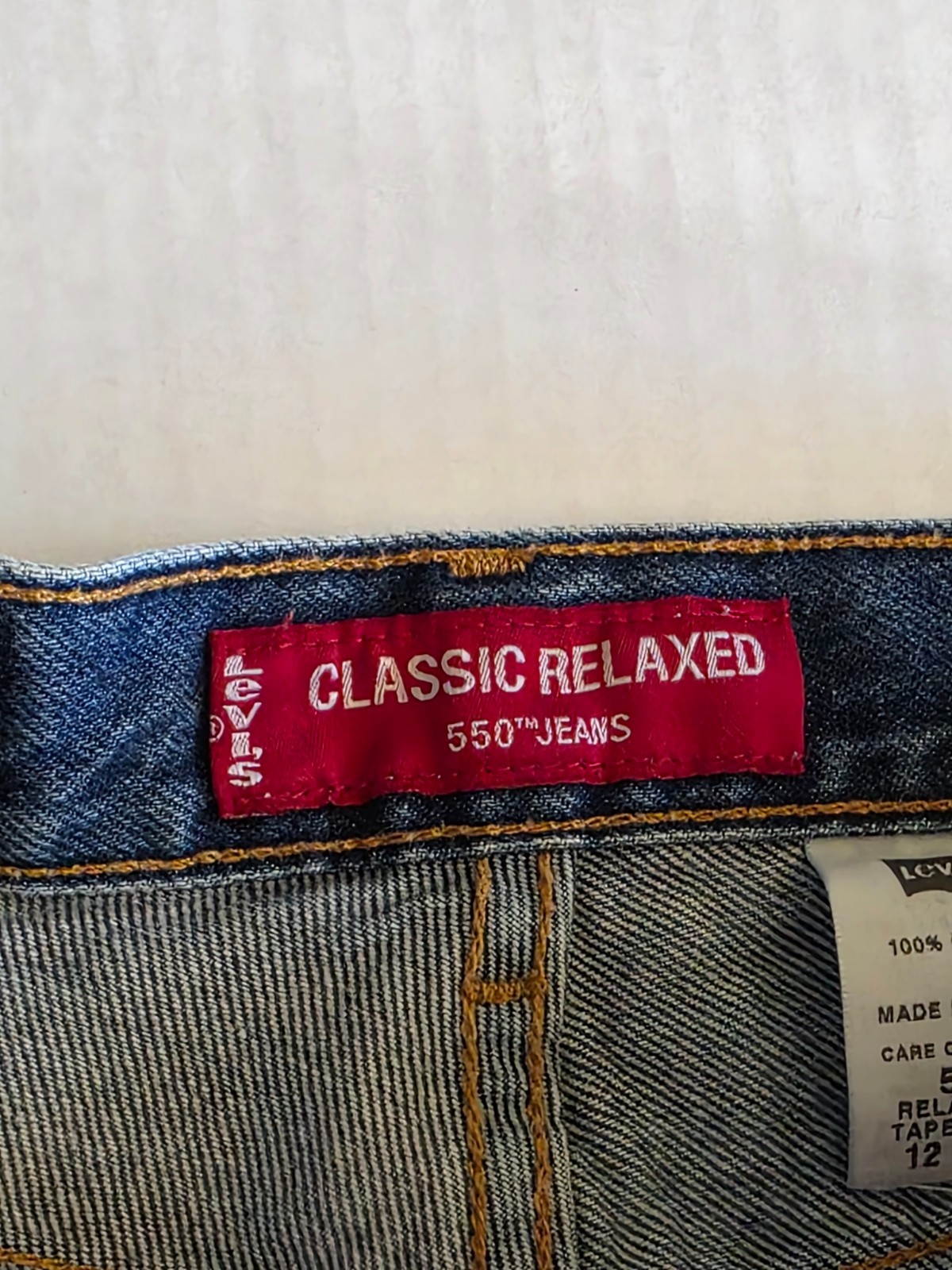 Levi’s 550 Classic Relaxed Fit Tapered Leg Jeans Blue Denim Women’s Size 12 M S
