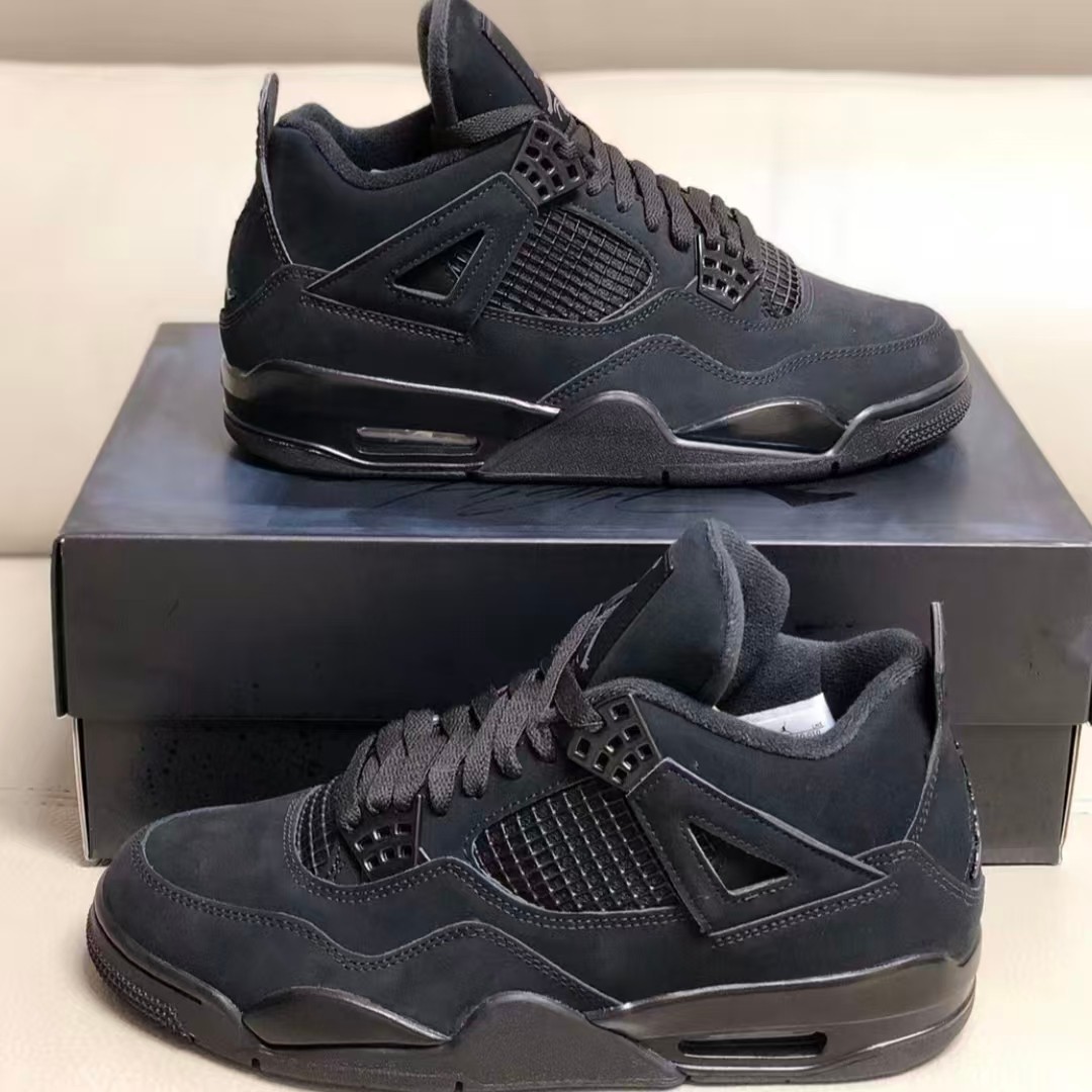 Jordan Air Jordan 4 Retro “Black Cat” Men’s Mid Top Basketball Shoes Sneakers