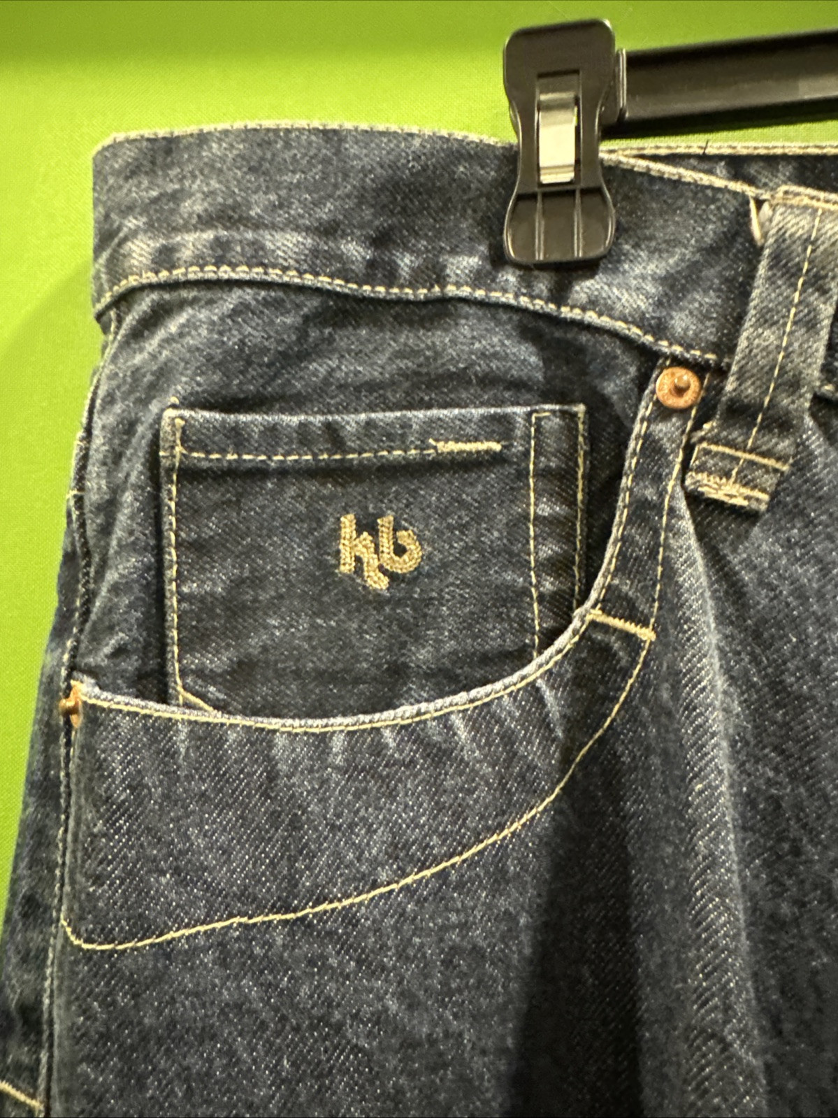 Kno Betta Jeans Mens 40 Dark Wash Wide Leg Rn 114280 Vintage USA KBJ Skater Rap