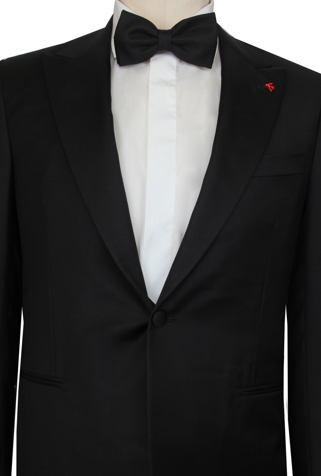 $4995 Isaia Black Super 130’s Tuxedo –  46/56 – (IS44267)