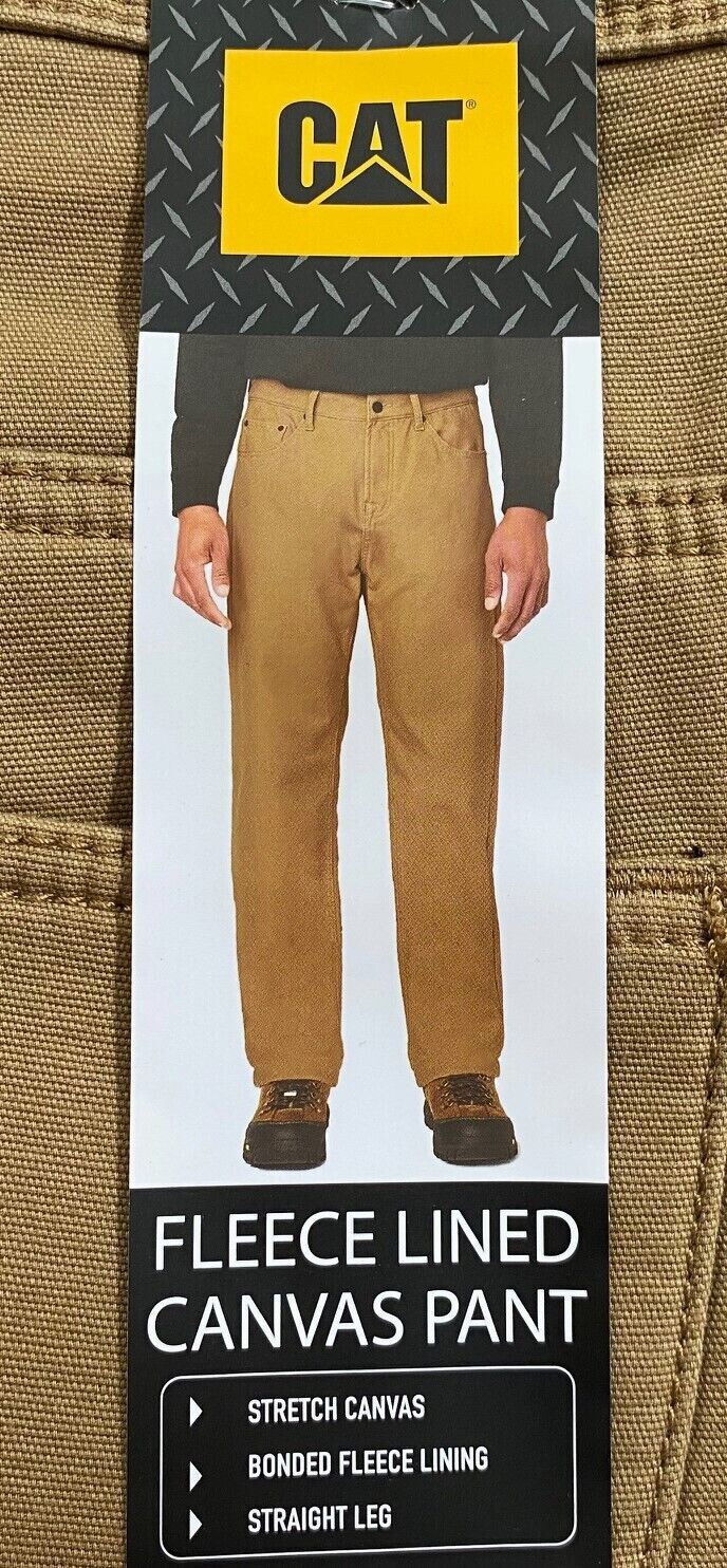 Cat Men’s Fleece Lined Canavas Pant
