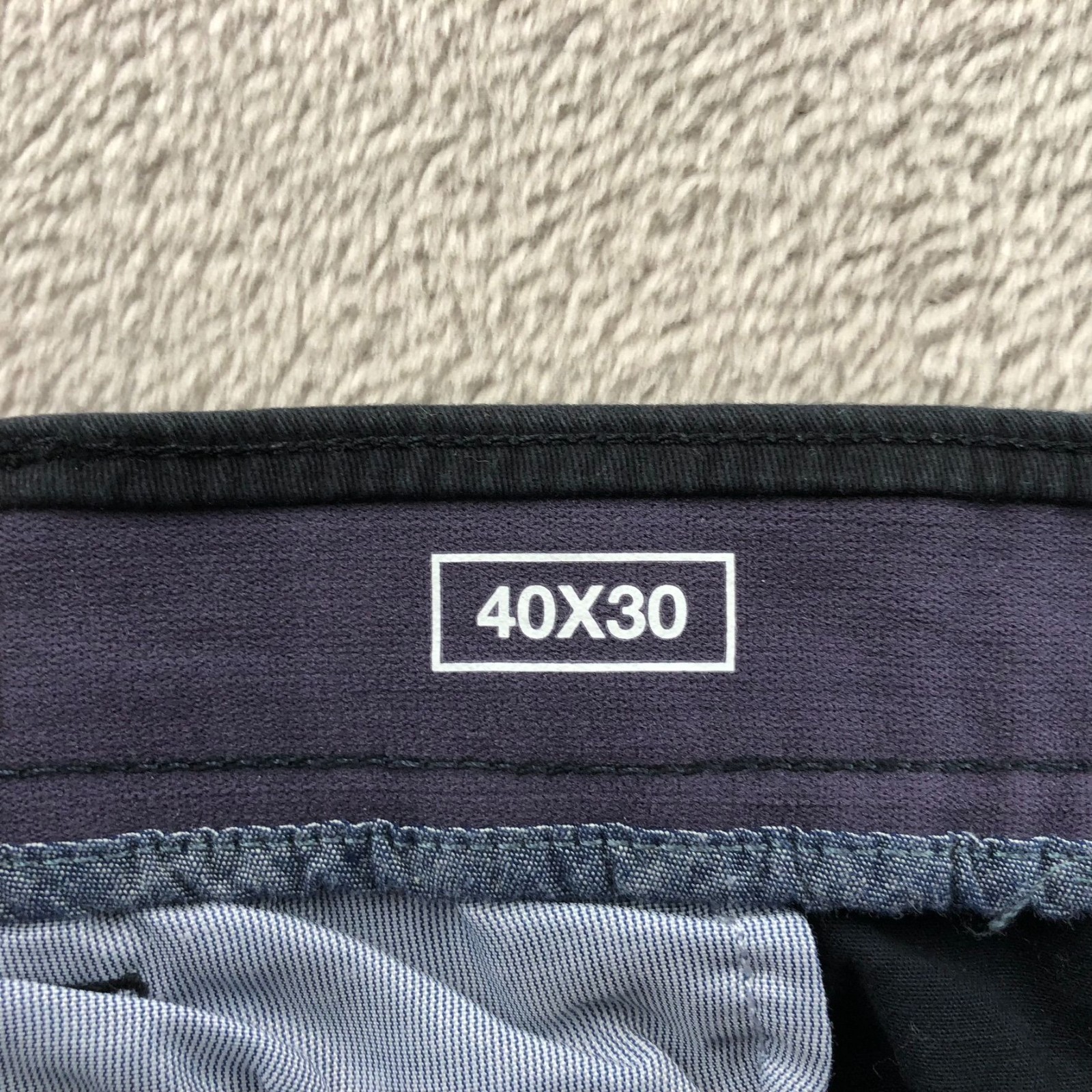 Sonoma Mens Black Flexwear Straight-Leg Pants 40×30 Stretch Comfort Cotton Blend