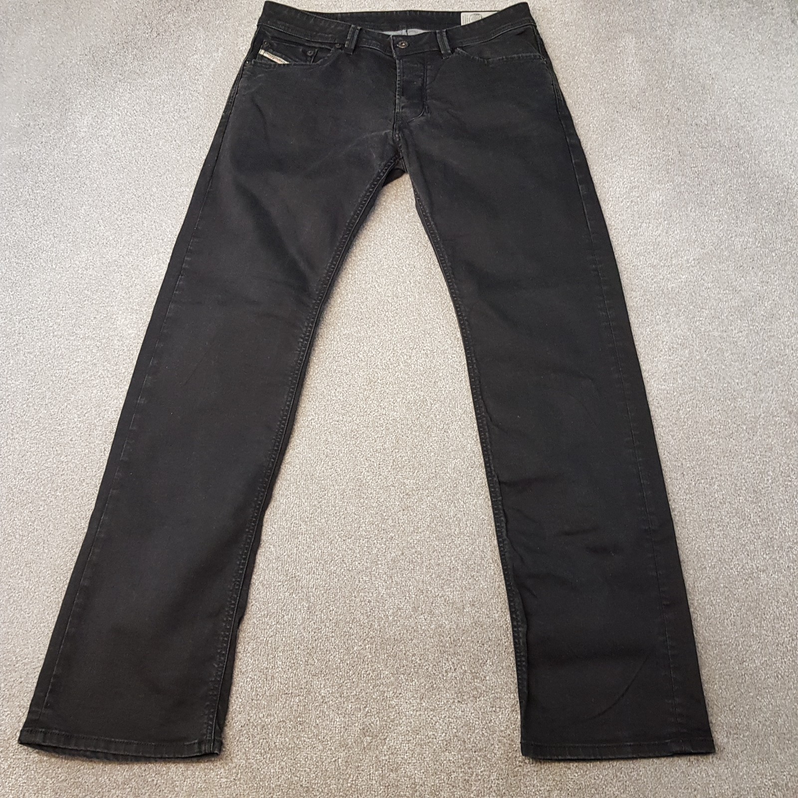 Diesel Mens Jeans 33×32 Black Larkee 0R84A Stretch Regular Straight W33 L32