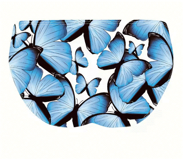 New Men’s Sexy “Blue Butterflies” Bikini Brief w/Enhancing Contoured Pouch-Gay