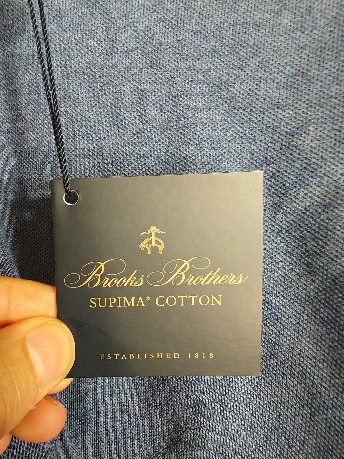 Brooks Brothers Slim Fit Supima Cotton Long-Sleeve Polo Shirt, Size S, NWT