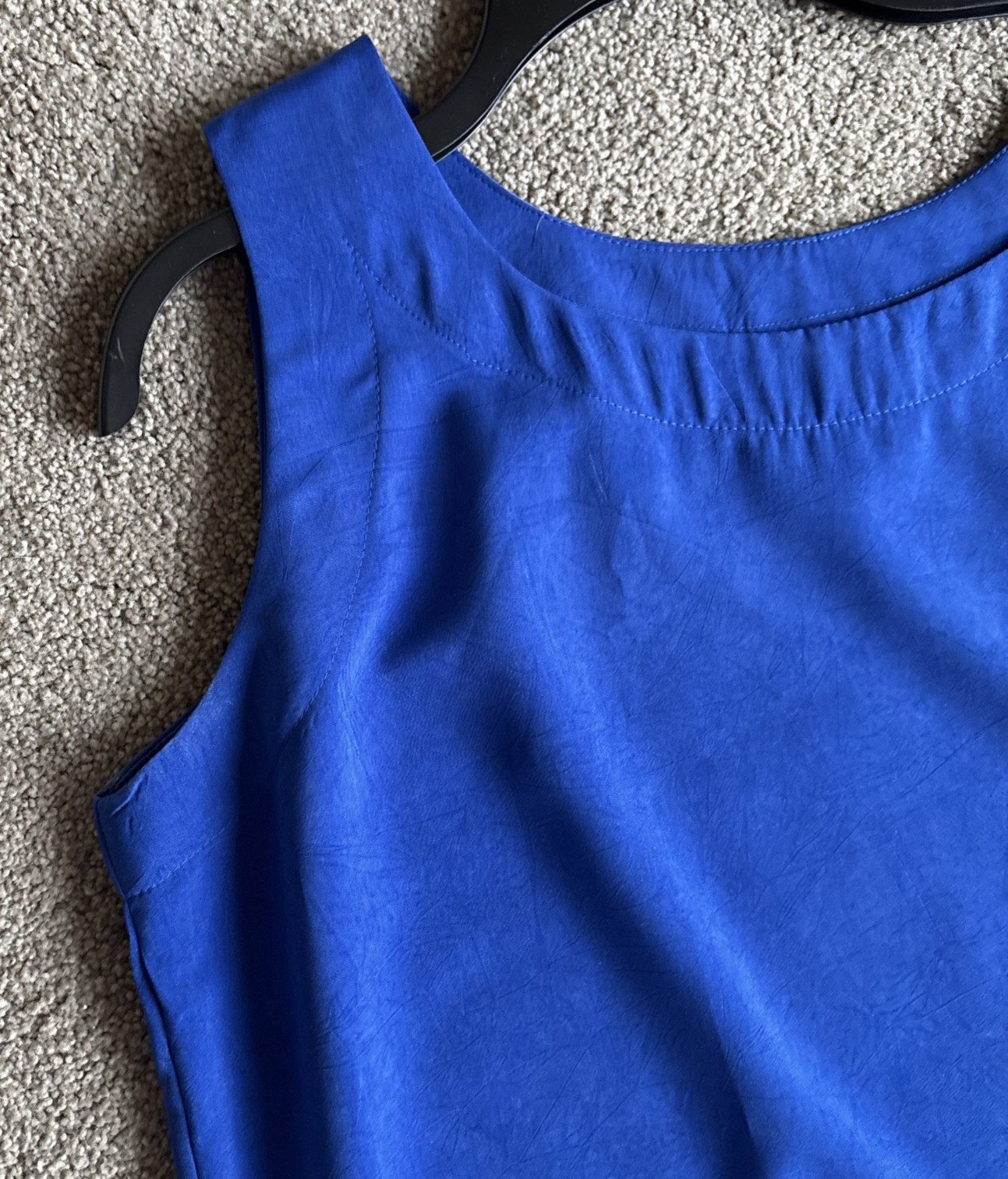 SEA SUNS Blue SLEEVELESS DRESS & SHEER Variation blues COVER UP Size L Made USA