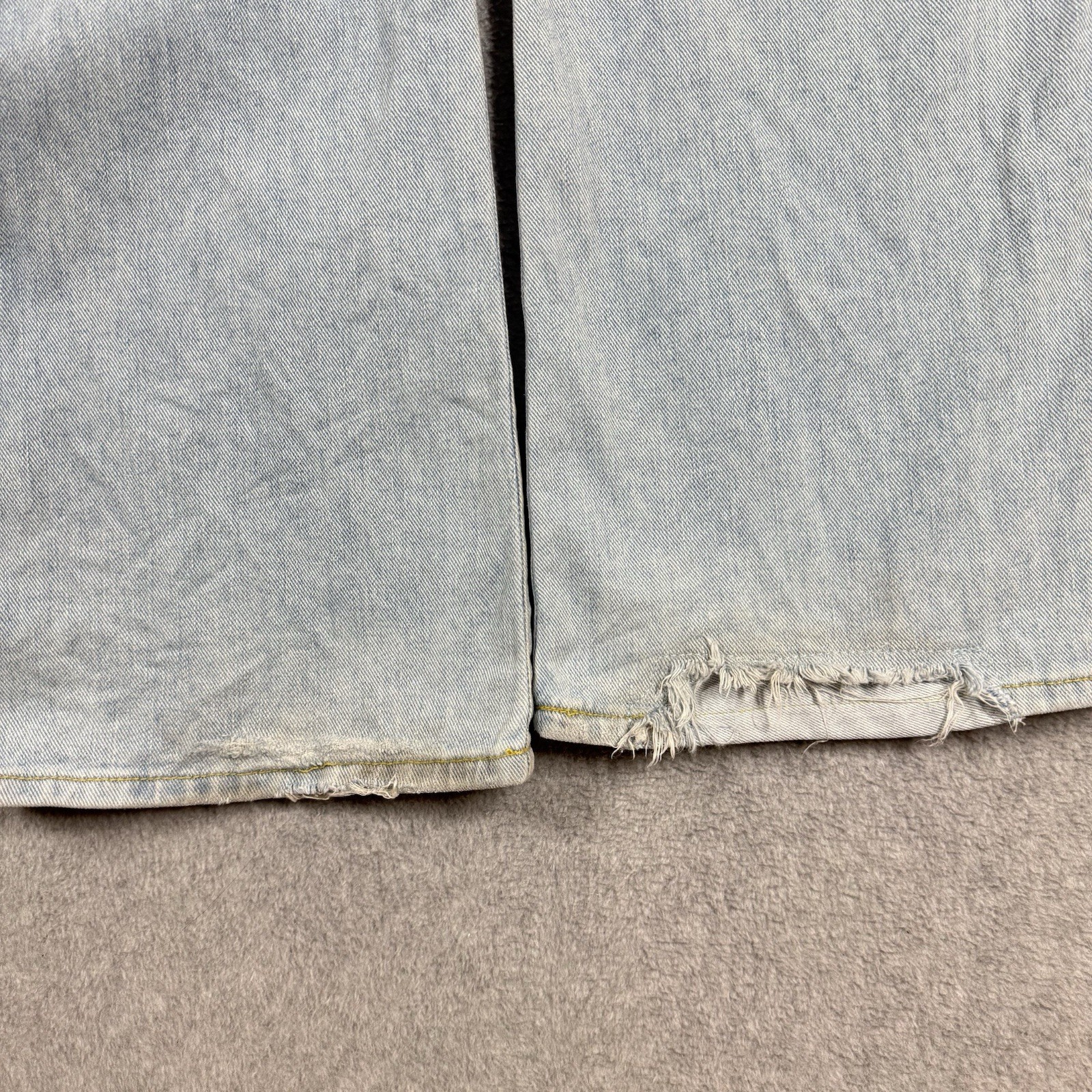 Diesel FANKER BOOTCUT Jeans Mens 32×32 Light Wash Distressed Heels Italy 00895