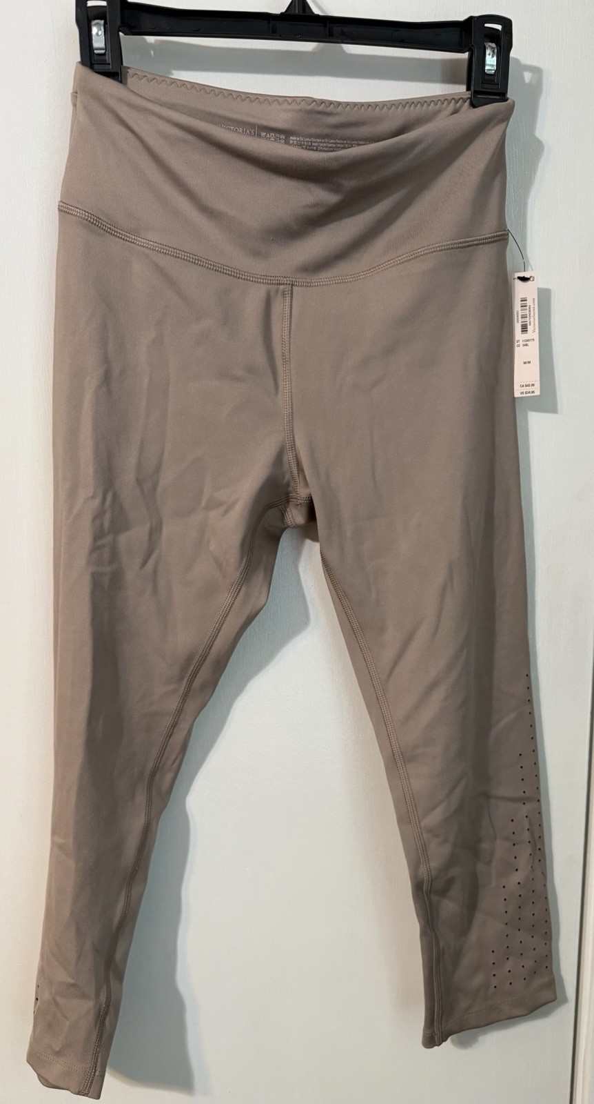 Victoria’s Secret Sport Womens High Rise Leggings M Taupe Stretch