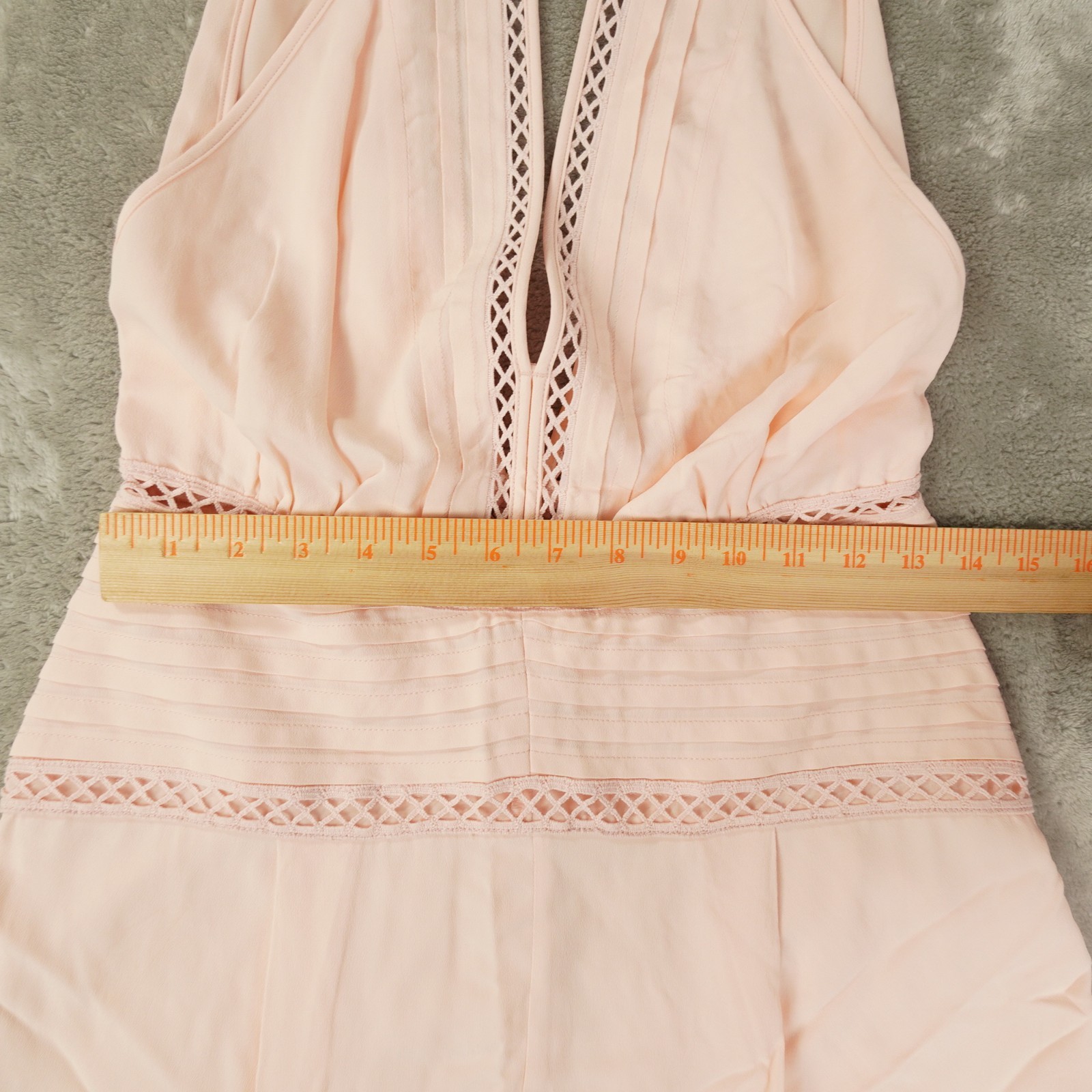 REISS Regular Wide Leg Resort Jumpsuit in Blush Pink Women’s 4 Chic City