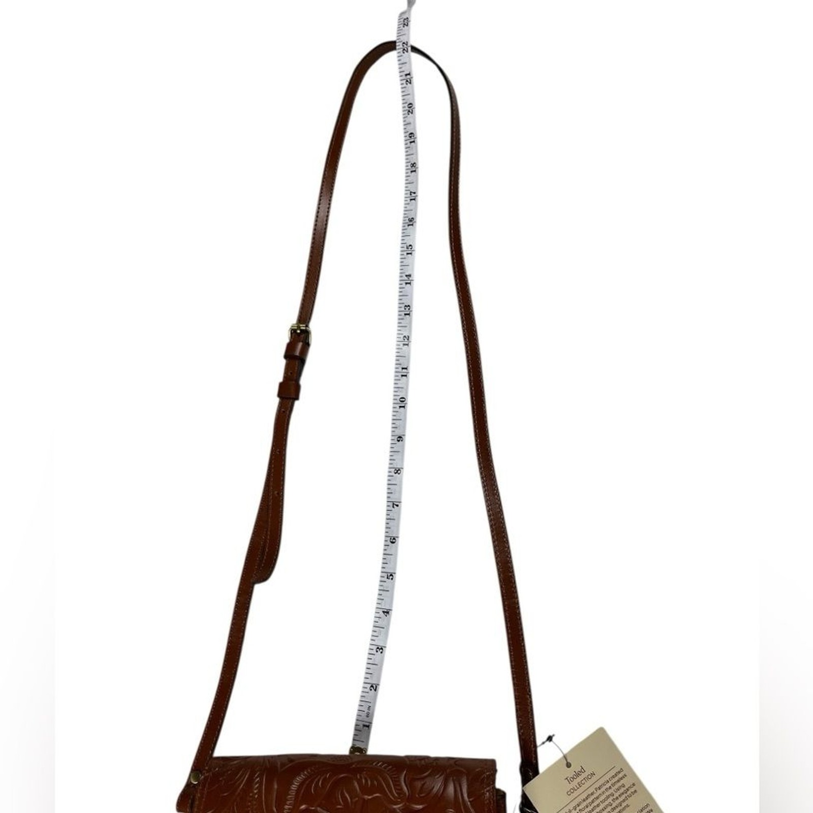 Patricia Nash Carmel Tooled Leather Crossbody Balluri Florence NWT Tiny Flaws