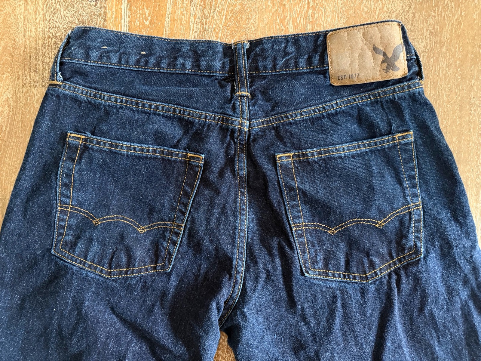 American Eagle Outfitters Mens Dark Wash Blue Straight Leg Jeans 30 x 32