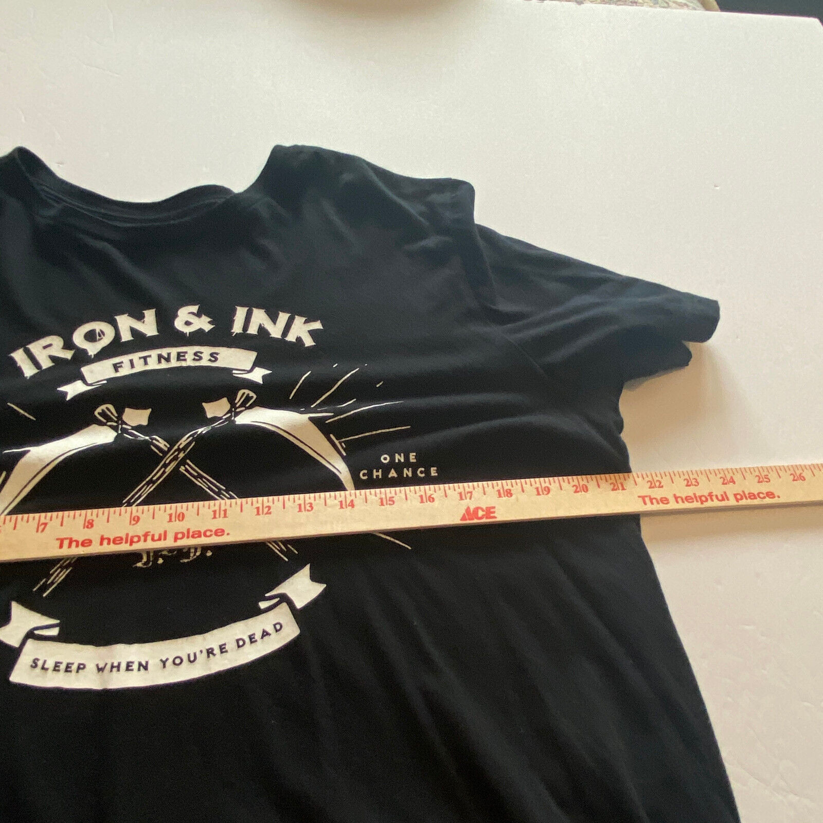Iron and Ink Fitness T-Shirt Tee Sz XL Black Tagless Sleep When You’re Dead