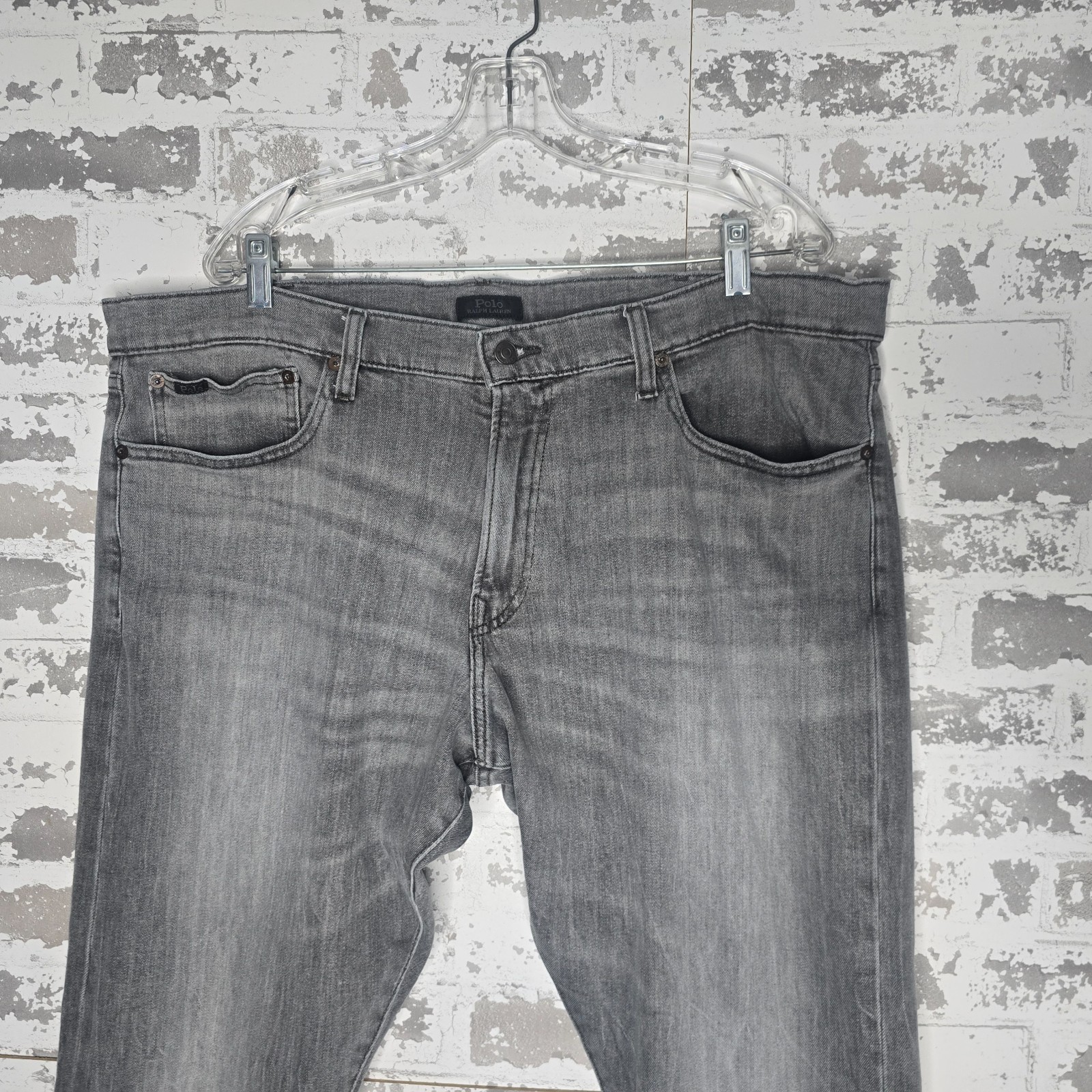 Polo Ralph Lauren Jeans Mens 40×32 Gray The Sullivan Slim Stretch Straight Leg