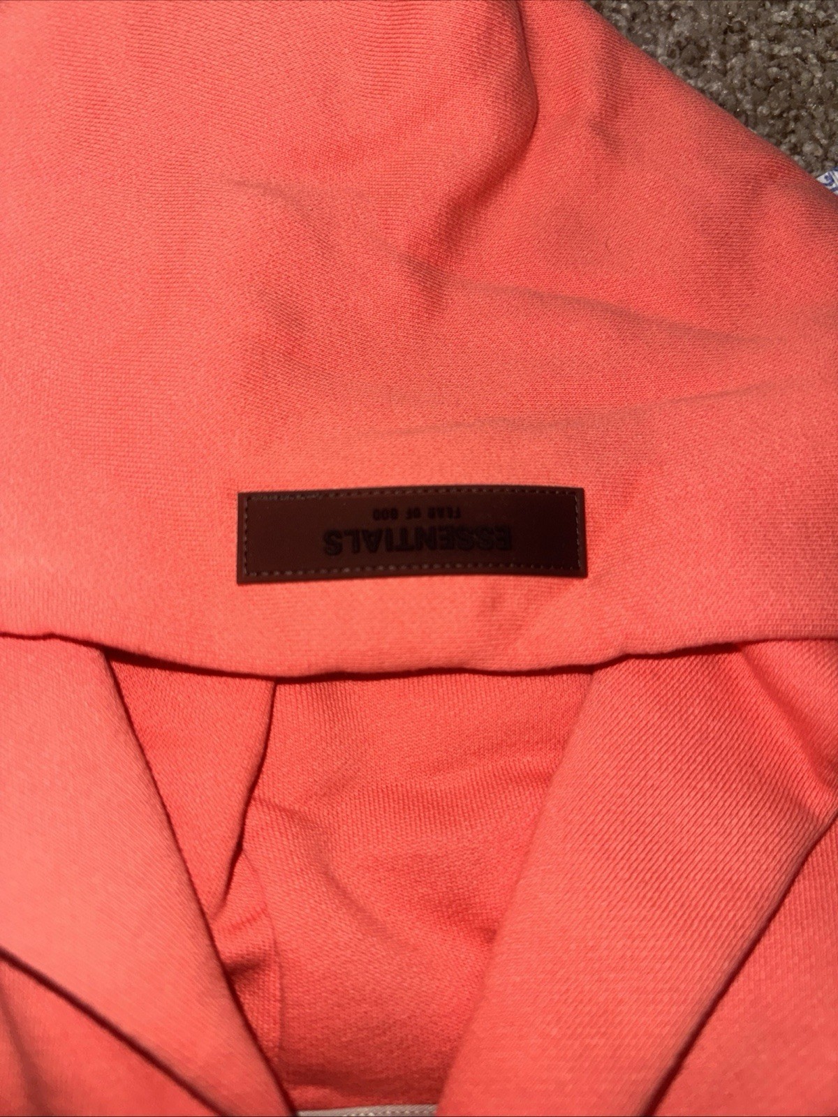 Essentials Fear of God Men’s S Regular Pink Solid Pullover Hoodie Logo LS