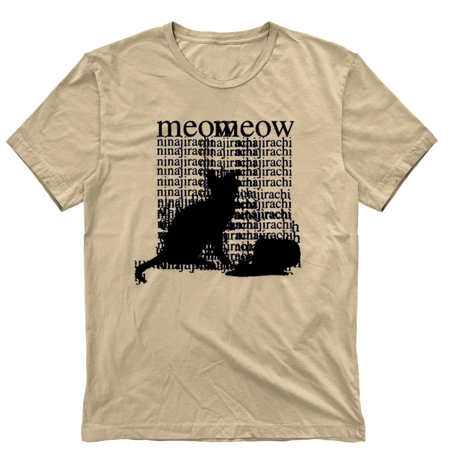 Meow Ninajirachi Funny Cat Cotton T Shirt Full Size S-5XL