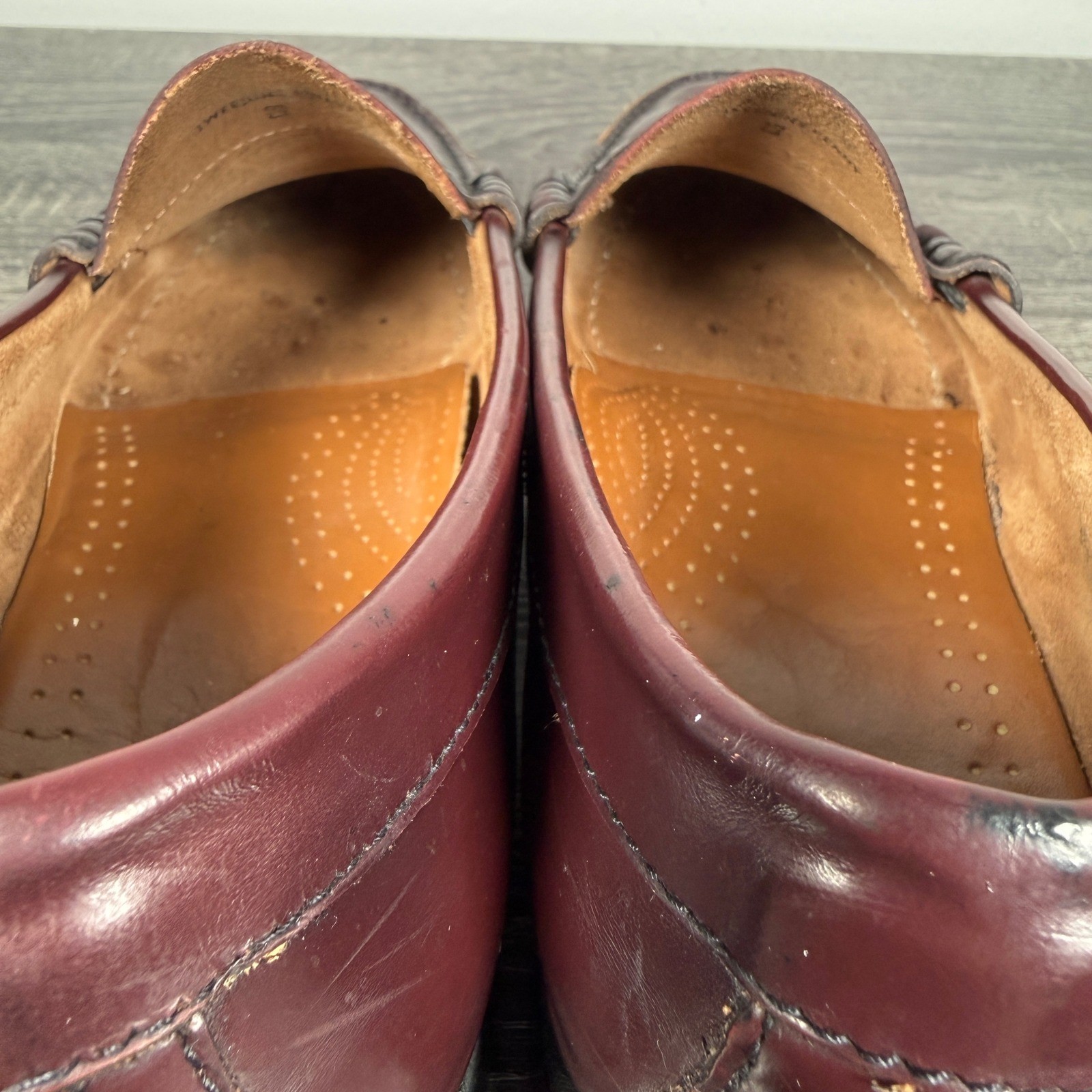 GH Bass Weejuns Penny Loafers Mens 10.5 D Larson Burgundy Leather Cordovan 1893