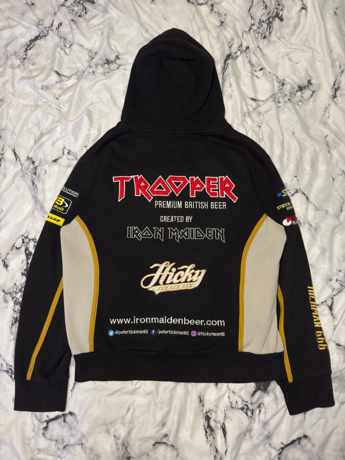 Racing Peter Hickman 666 Trooper Iron Maiden Zip Hoodie
