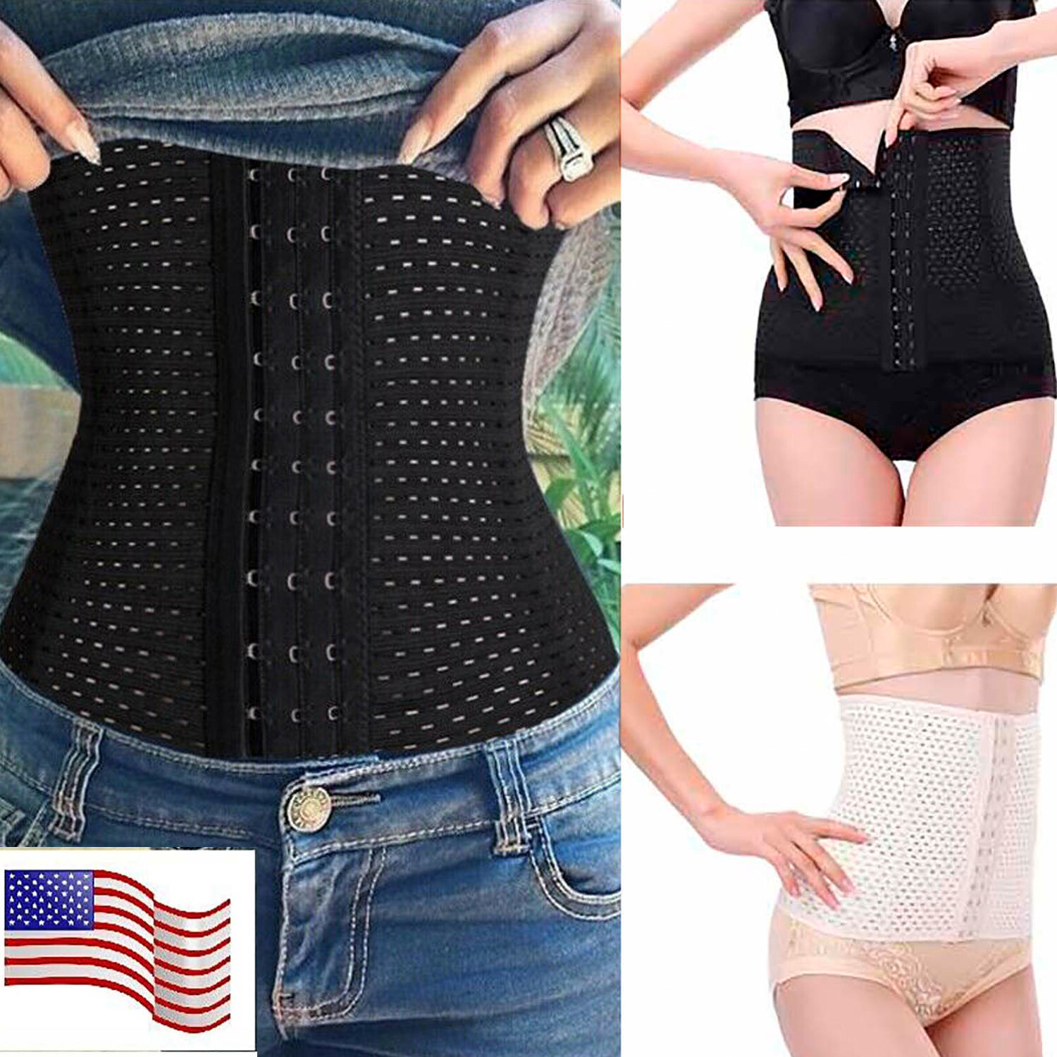 Corset Waist Trainer Training Shaper Body Shapewear Underbust Cincher Belly Belt