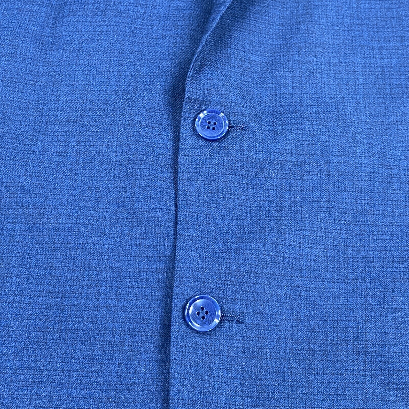 Lineage Men’s Sport Coat Blazer 50R Two Button Navy Rayon Poly Spandex Blend