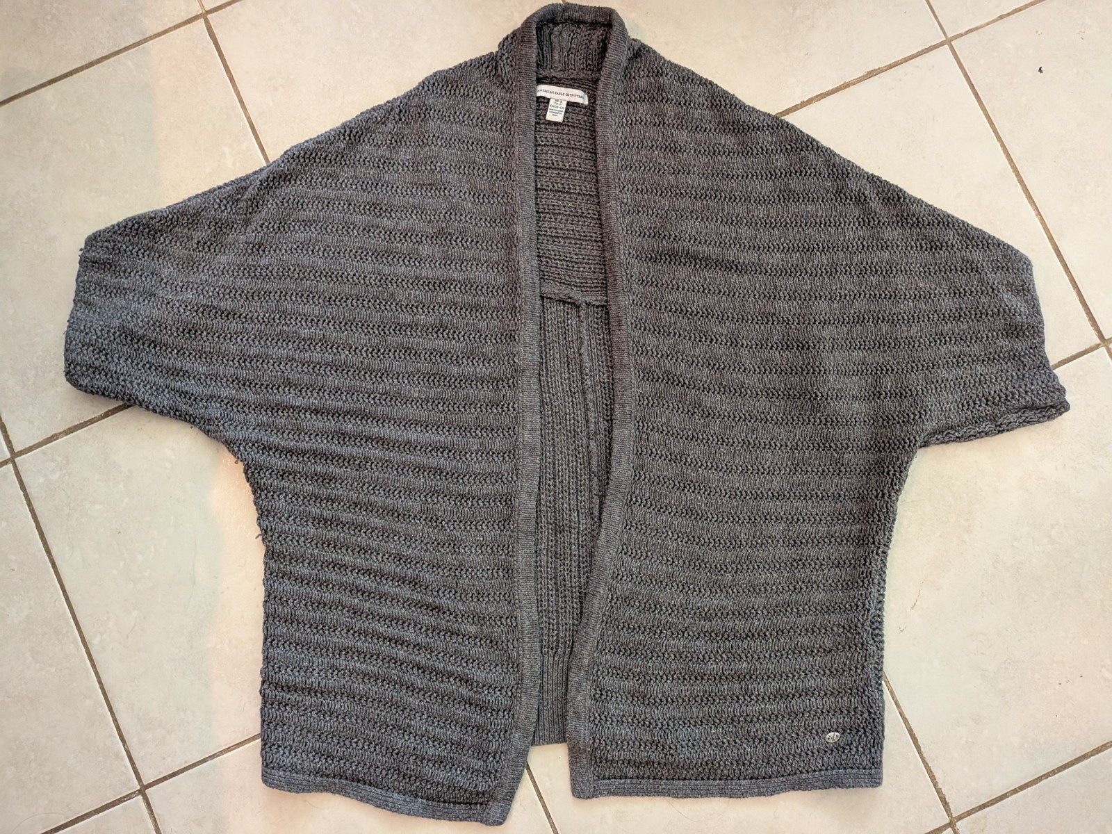 American Eagle Batwing Dolman Shrug Cardigan Gray Knit Sweater Women’s XS/S