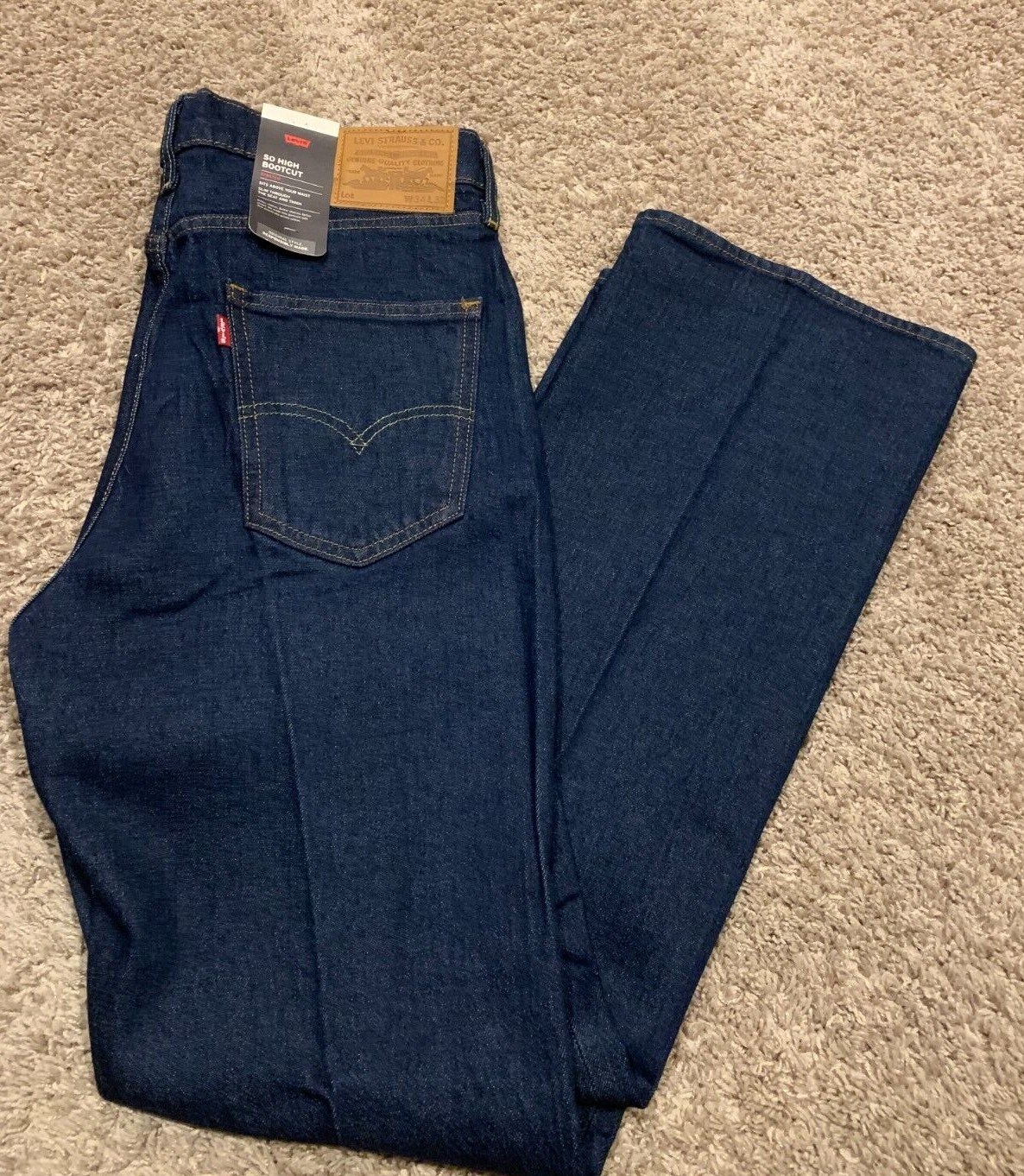 Levi’s Premium So High Slim Bootcut Jeans Blue W Stretch Mens Sizes NWT RT89.50