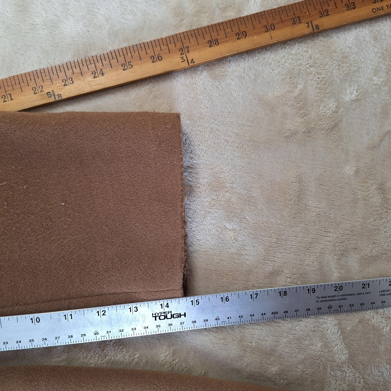 Lineage Sport Coat Mens 50 Brown Lambs Wool Feel Ventless 3 Button Classic Fit