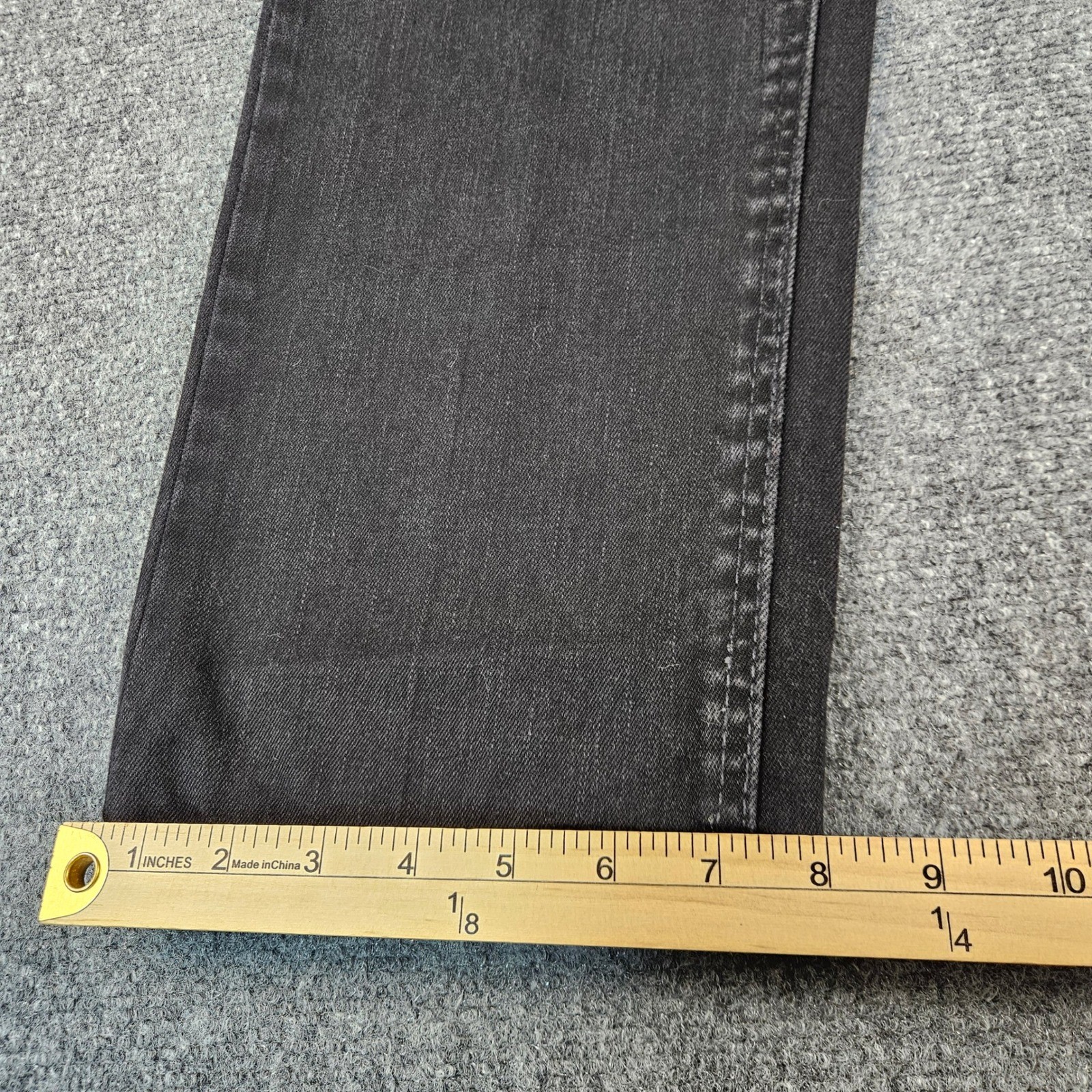 Levis 502 Regular Taper Jeans Mens Faded Black Stretch Denim A66575