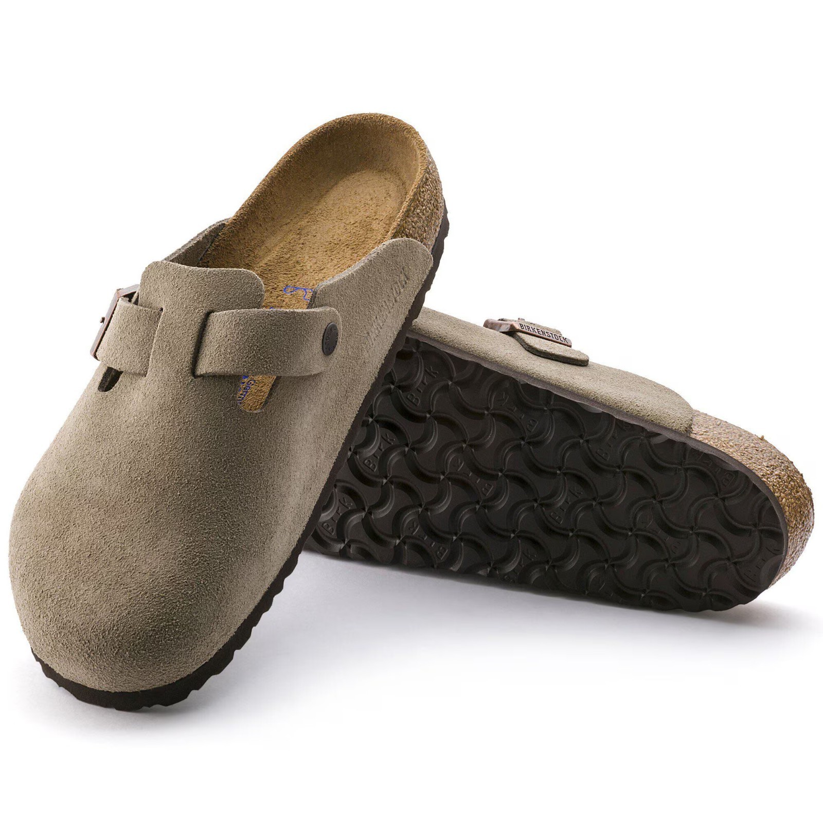 Birkenstock Boston Soft Footbed Suede Leather Clog – Taupe