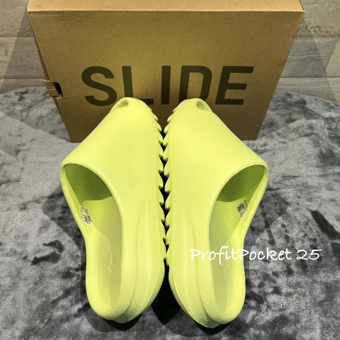 Yeezy Green Glow Sandal Slides Size 12