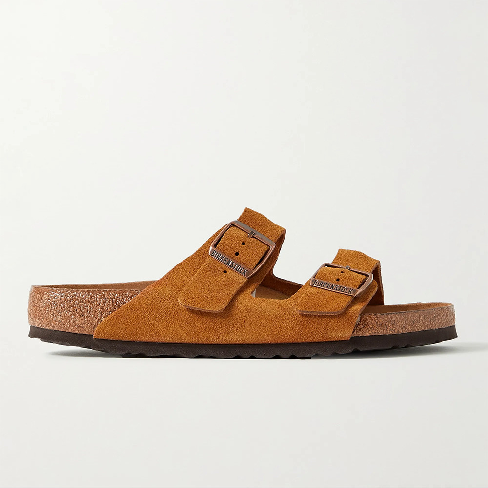 Birkenstock Arizona Suede Mink Soft Footbed Sandals Men’s Shoes Regular/Wide