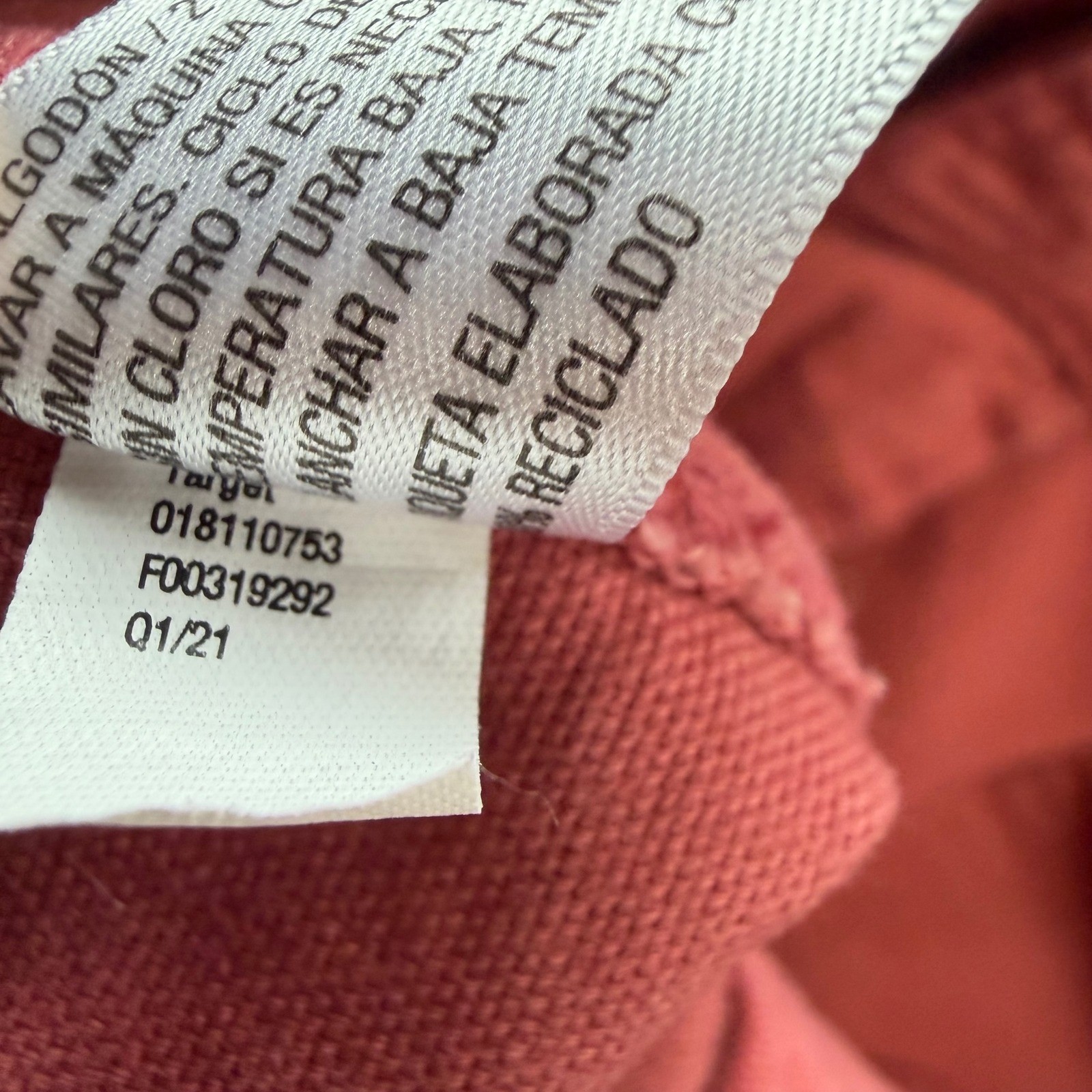 A New Day Womens High Rise Utility Shorts Brick Red Stretch Size 12 F00319292
