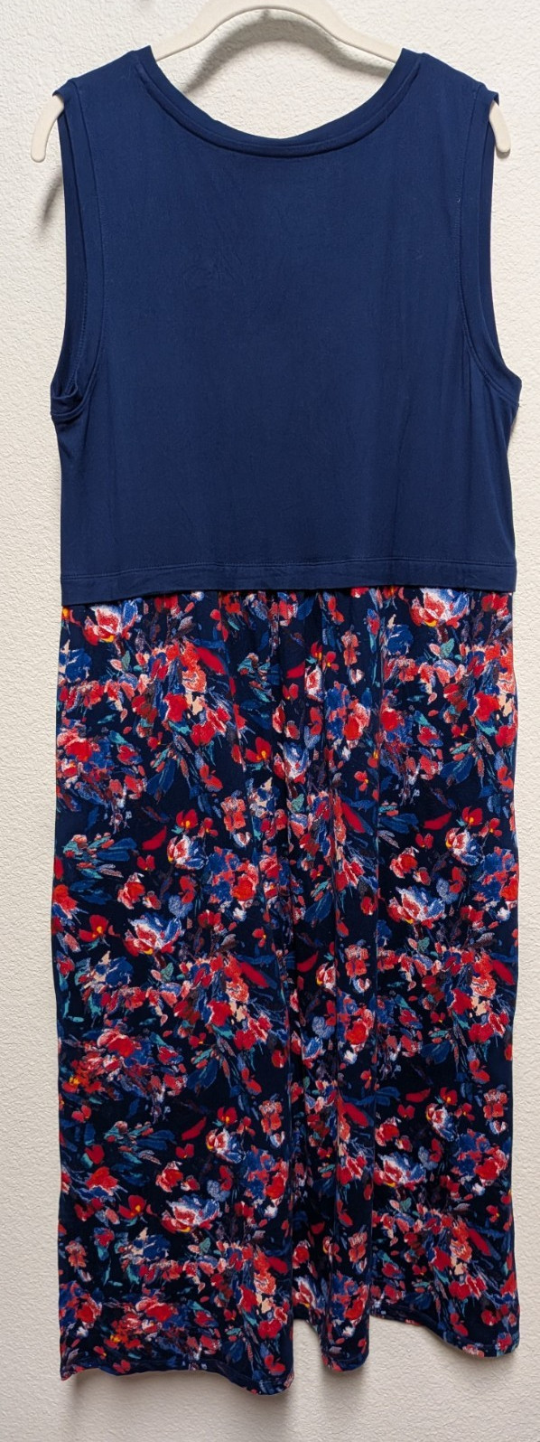 Cuddl Duds Flexwear Women’s L Midi A-Line Sleeveless Floral Pullover Dress