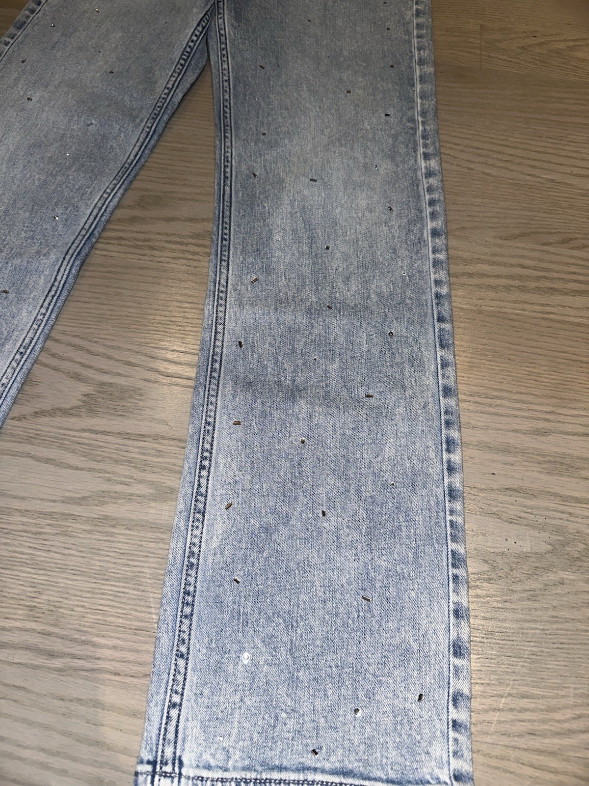 rag & bone Women’s Mid Rise Straight Jeans Light Wash Blue Denim 5-Pocket