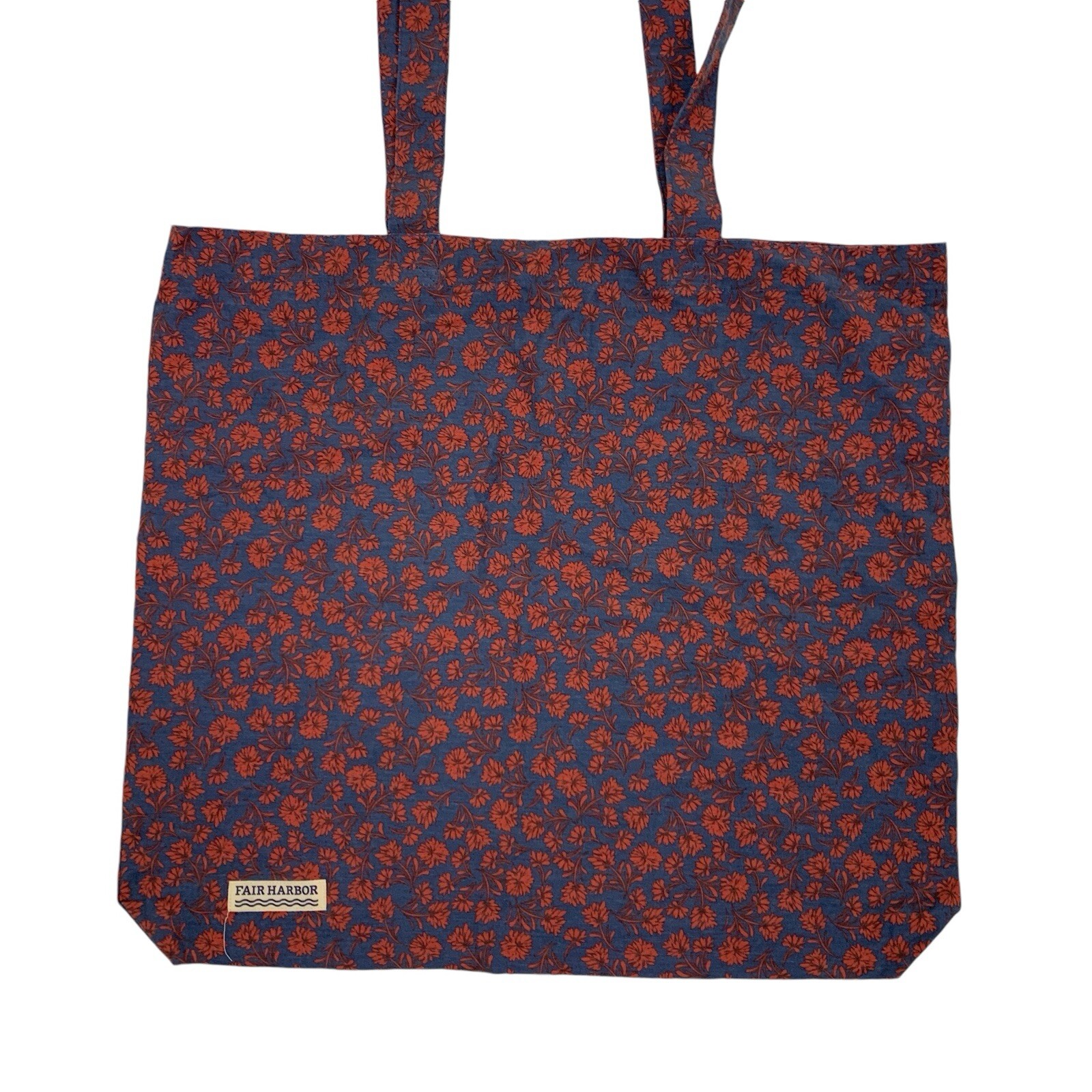 Fair Harbor Tote Bag 16×17 Navy Blue Eco Friendly Casual Travel Beach