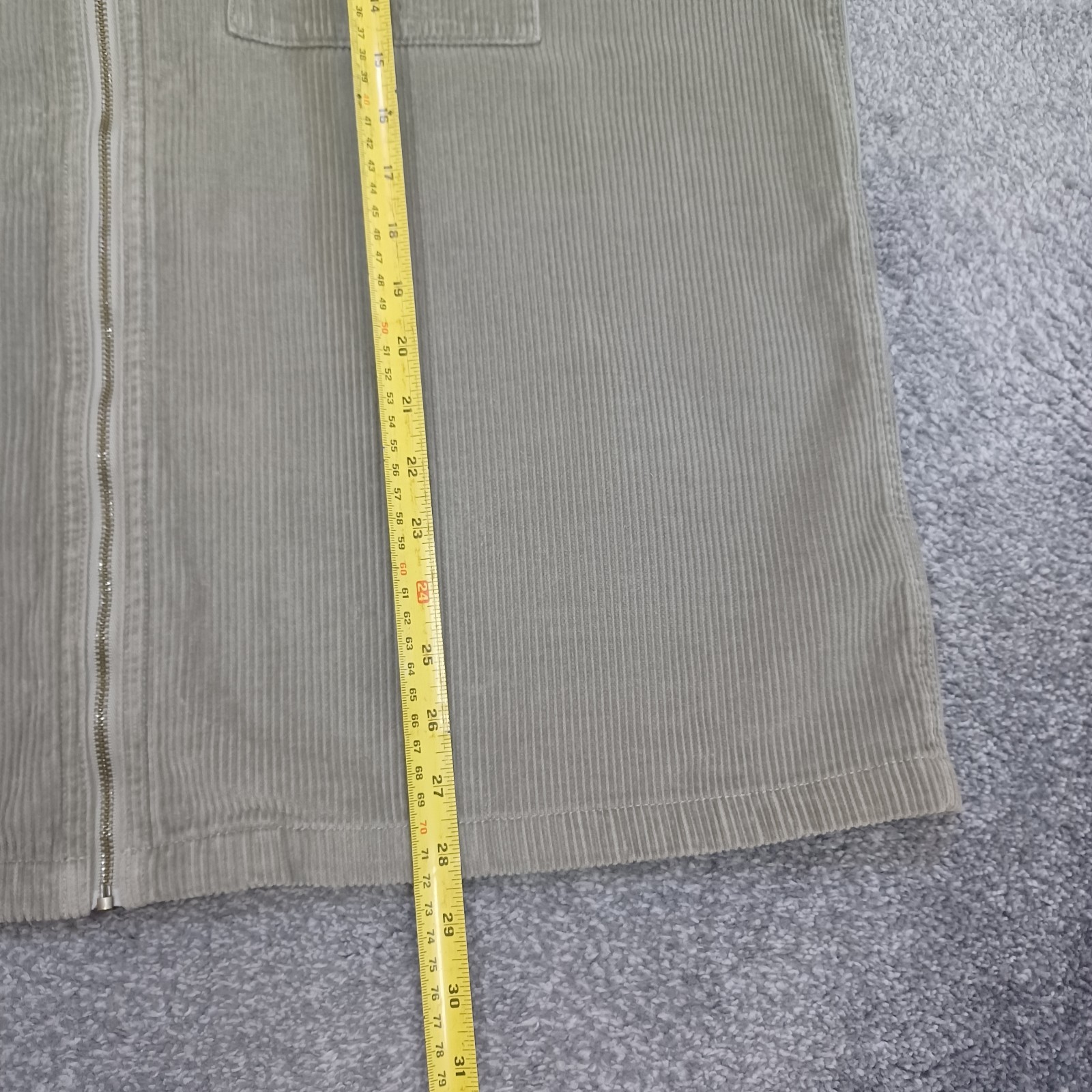 M&S Shacket The Overshirt Mens Extra Large Sand Corduroy Chore Full Zip